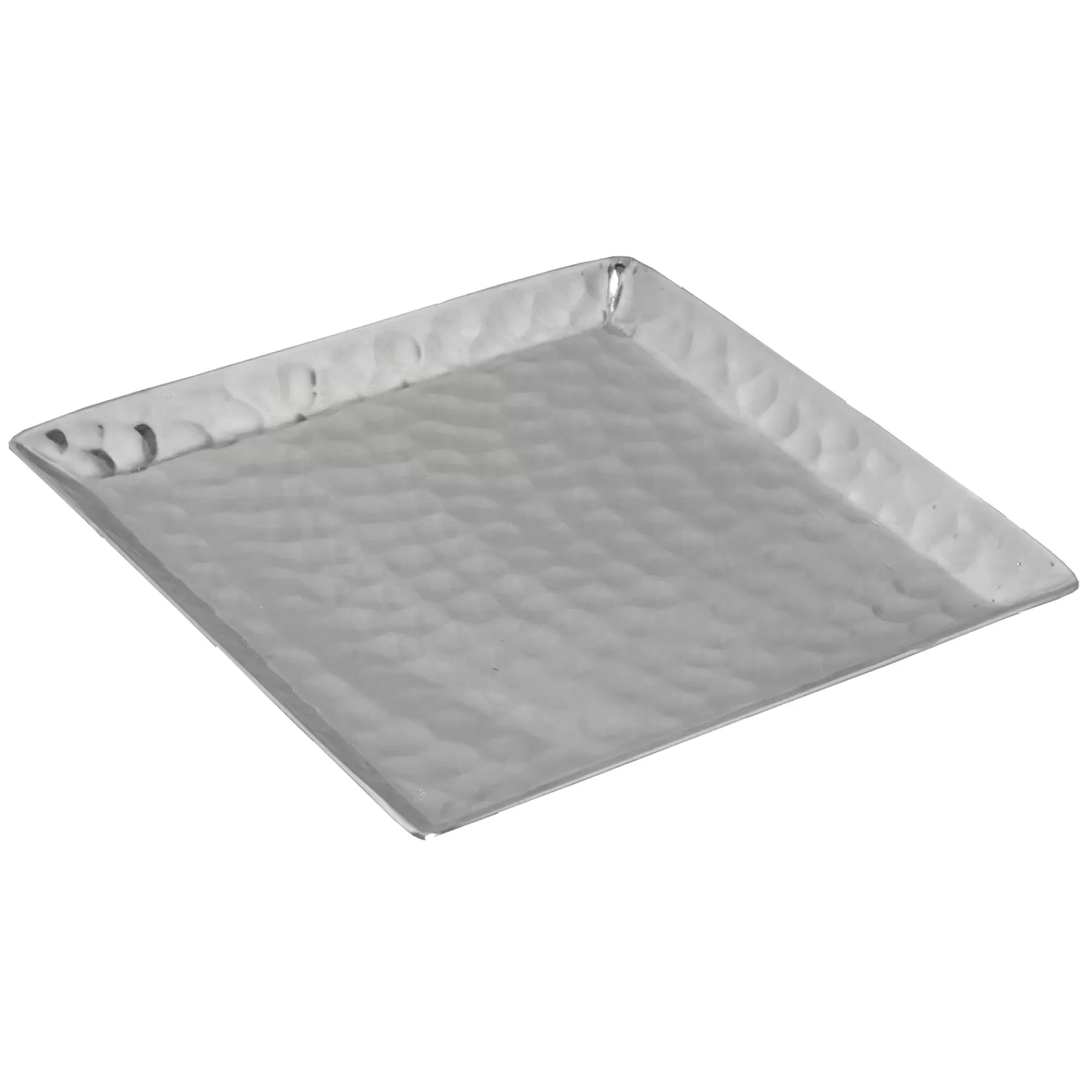 * Closeout Sale Hammered Aluminum Decorative Tray, 4.5