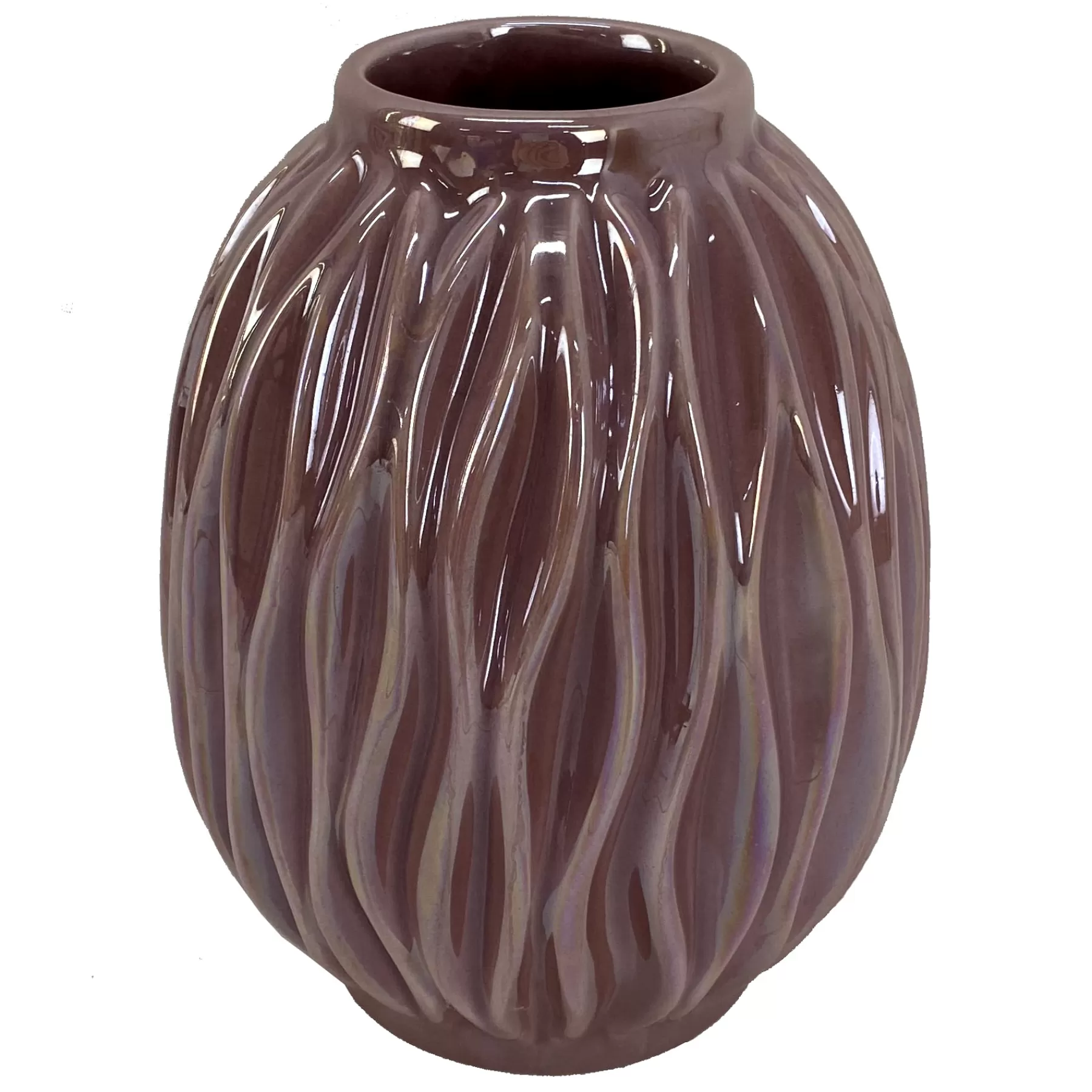 * Closeout Sale Laila Ali Purple Ceramic Vase, 6