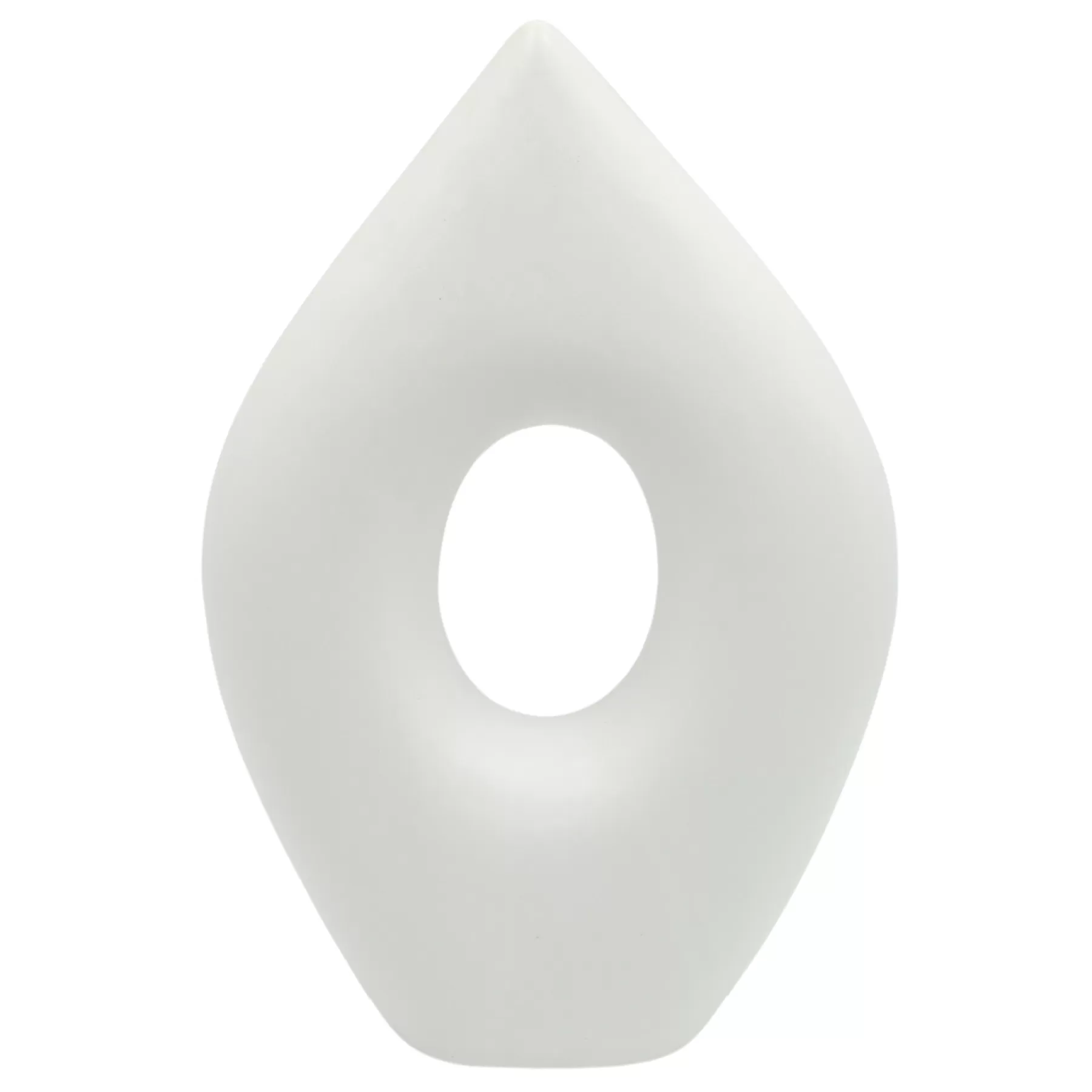* Closeout Sale Laila Ali White Ceramic Sculpture Decor, 12