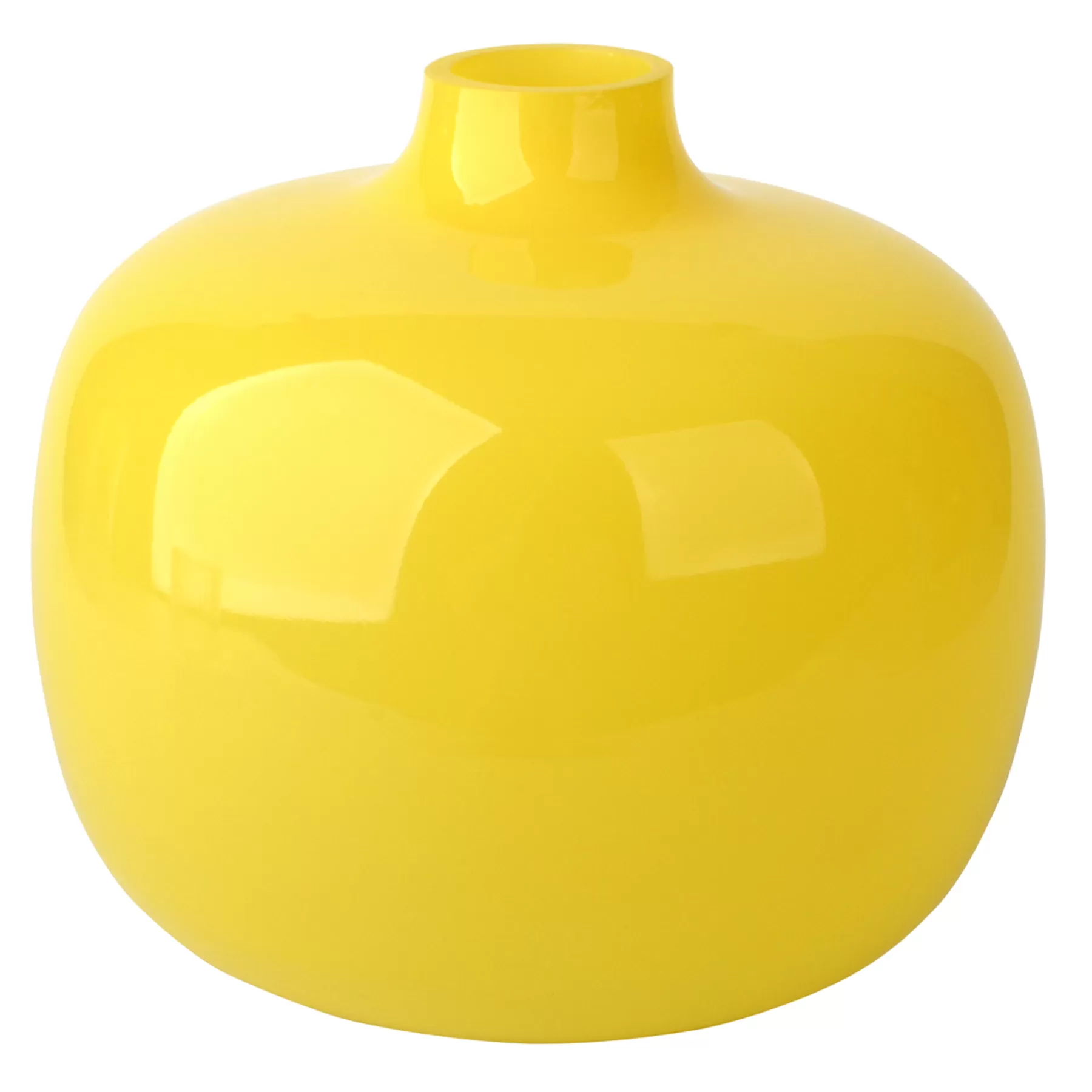 * Closeout Sale Tracey Boyd Yellow Glass Vase, 7.5