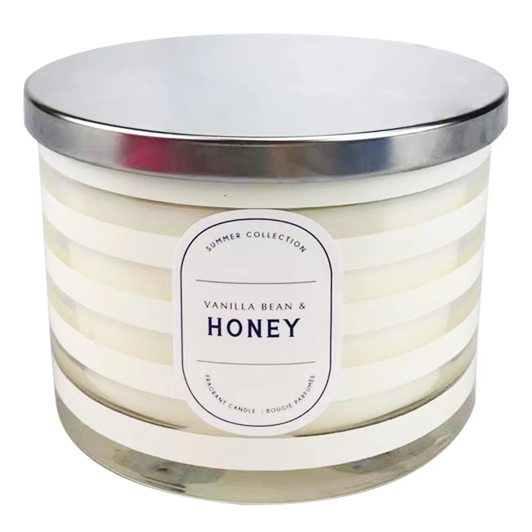 * Closeout Sale Vanilla Bean & Honey Glass Candle,16Oz