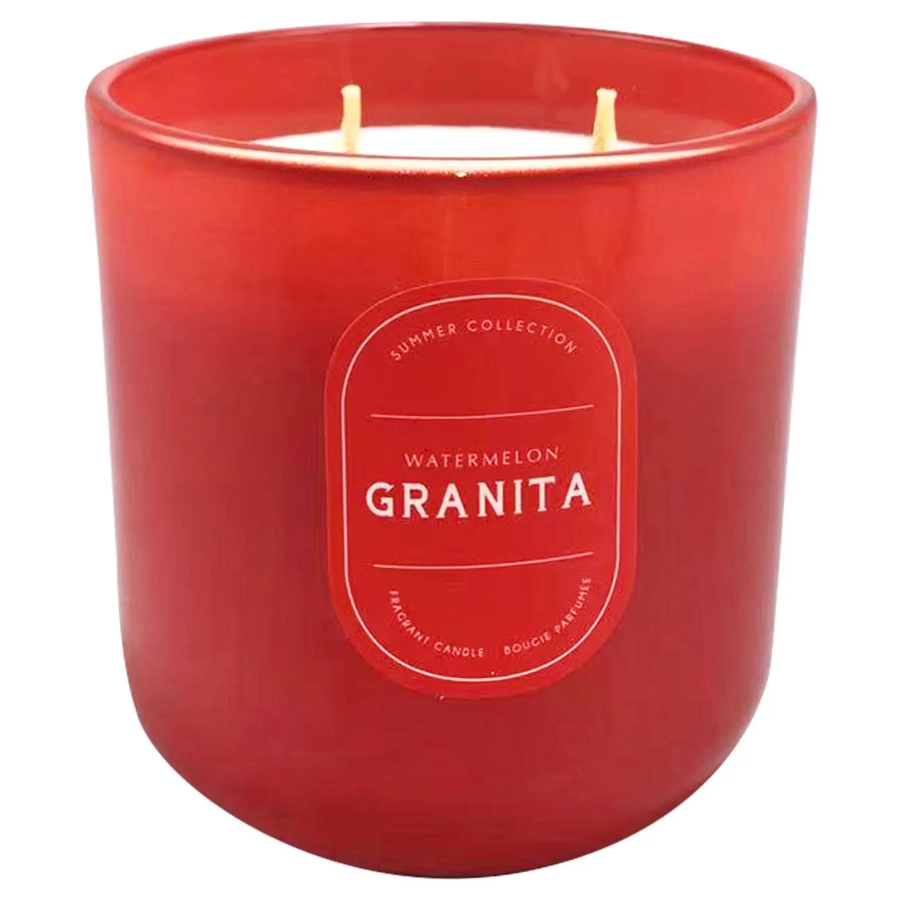 * Closeout Sale Watermelon Granita Scented Glass Candle, 12.5Oz