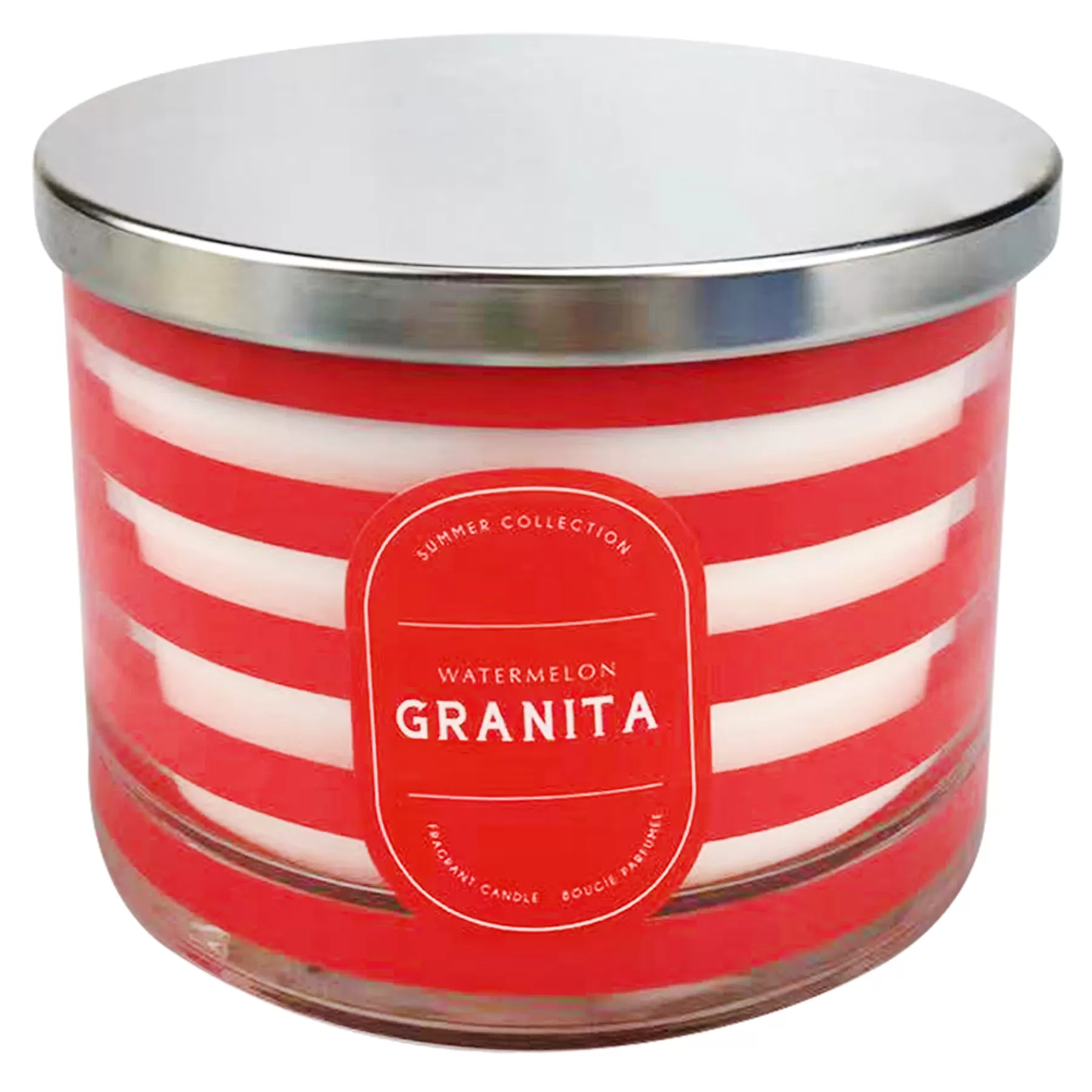 * Closeout Sale Watermelon Granita Scented Glass Candle, 16Oz