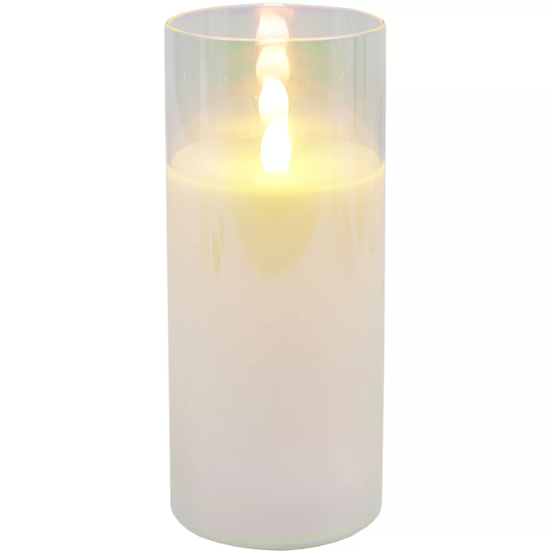* Discount Sale 3X7 Led Glass Wax Candle In Glass Cylinder 6 Hour Timer