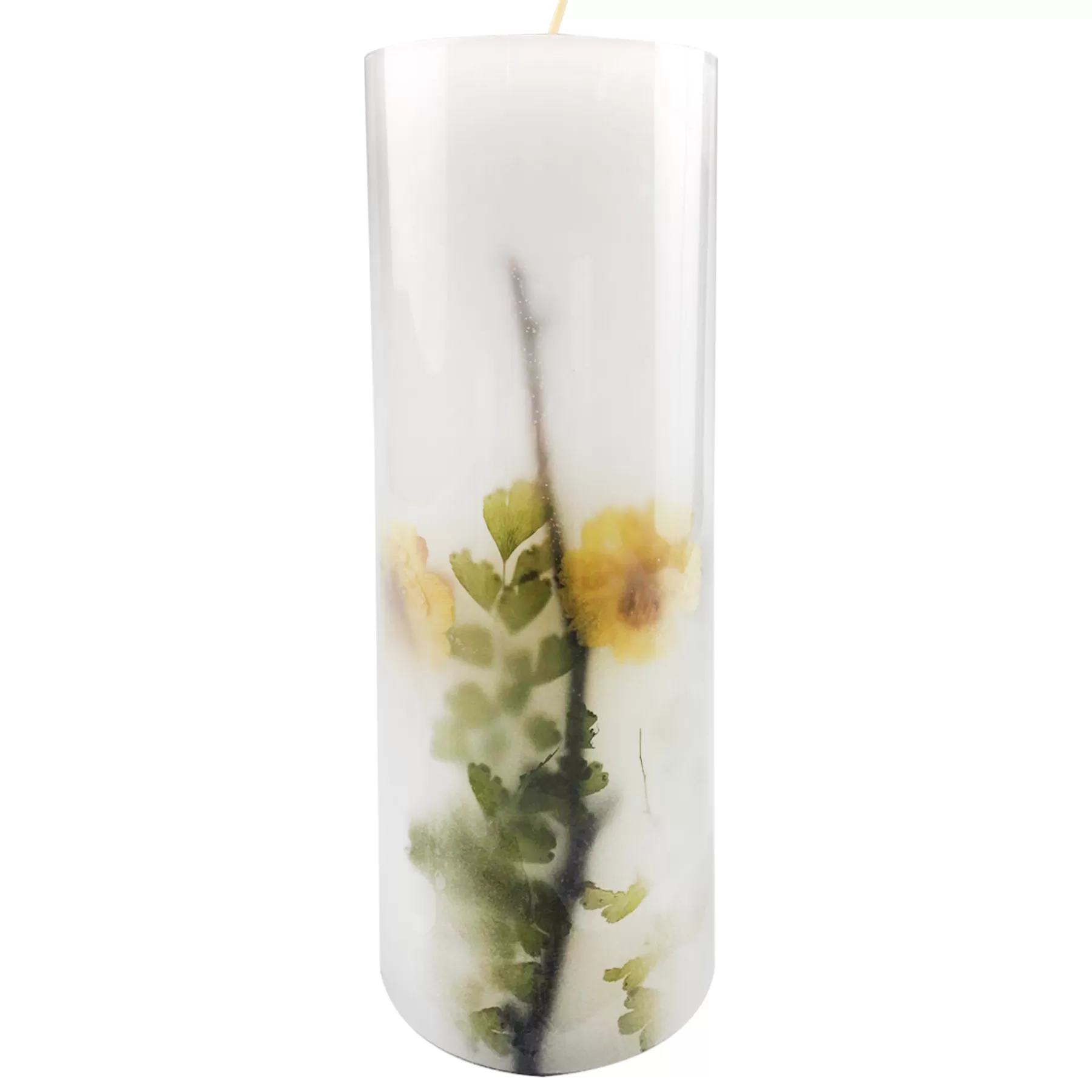 * Discount Sale Botanical Unscented Pillar Candle, 8