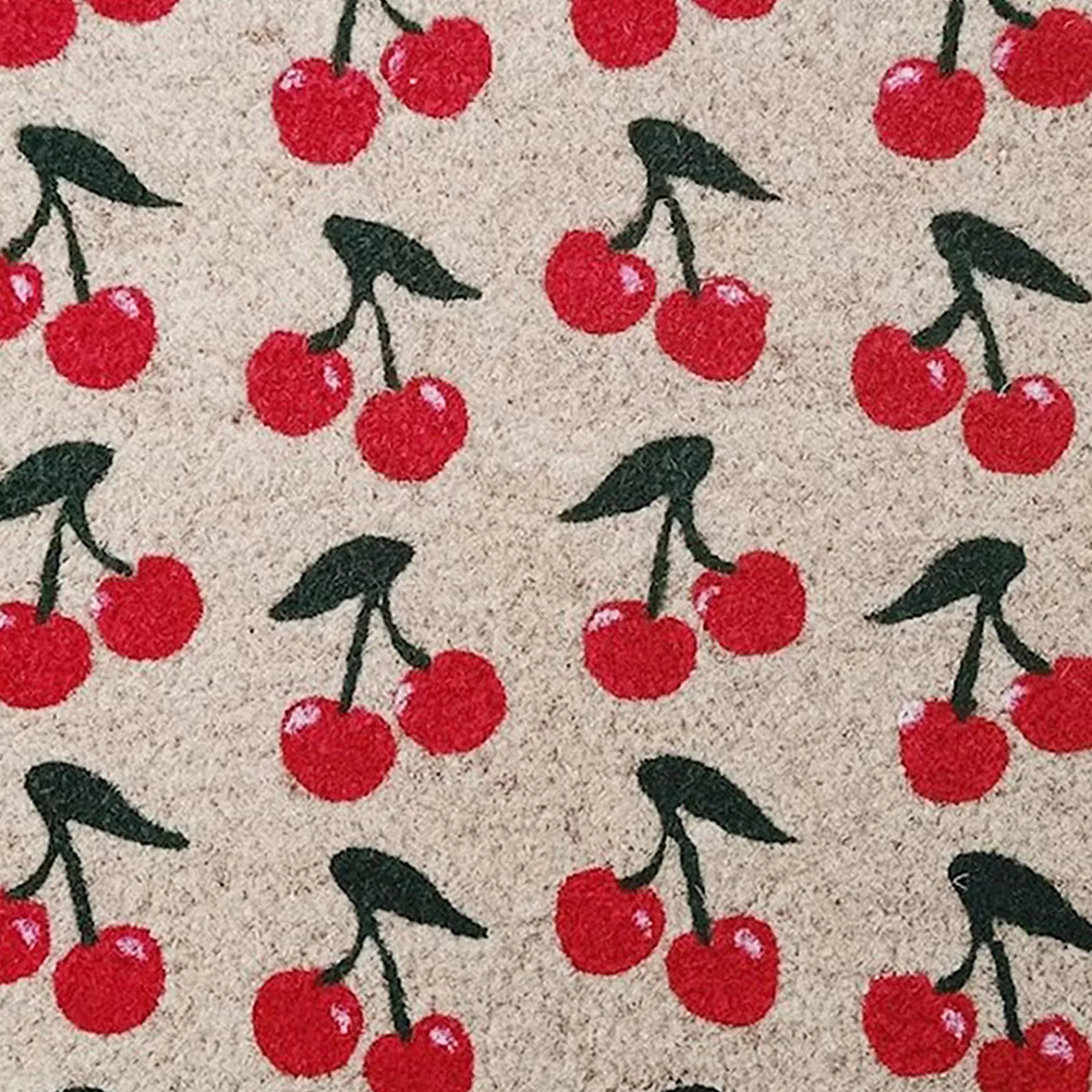 * Discount Sale Cherries Bleached Coir Mat, 18 30