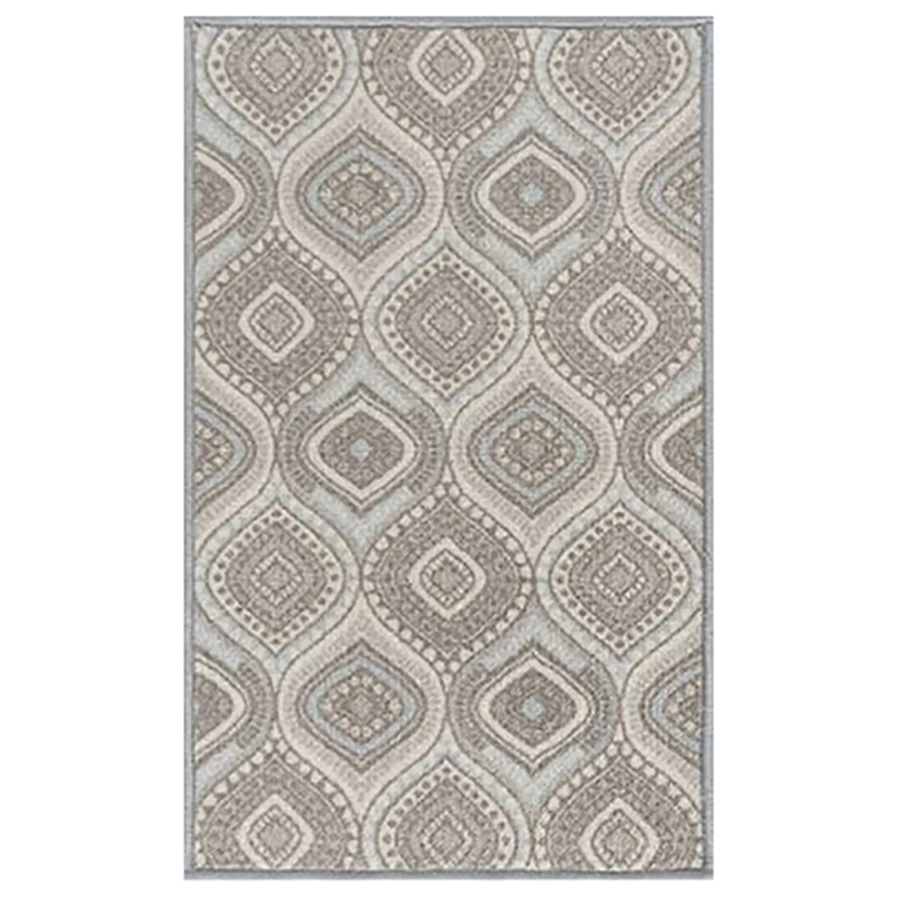 * Discount Sale (D407) Contemporary Geometric Ogee Design Accent Rug, 3 5