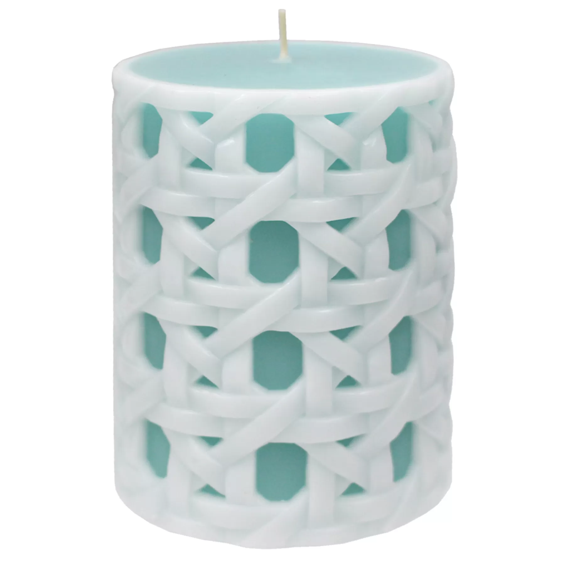 * Discount Sale Grace Mitchell Unscented Basket Pillar Candle, 4