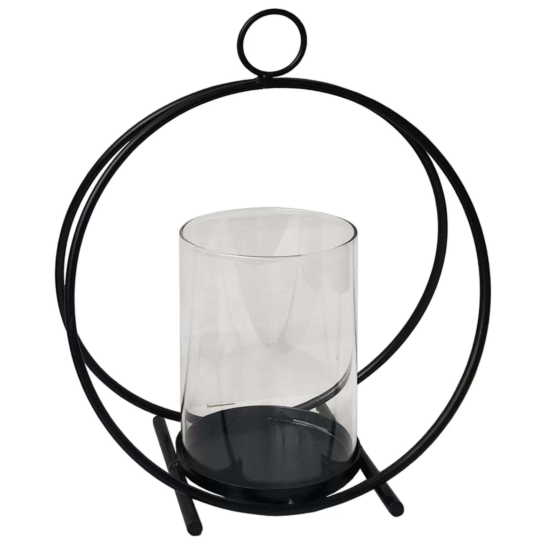 * Discount Sale Iron & Glass Lantern, 9.5