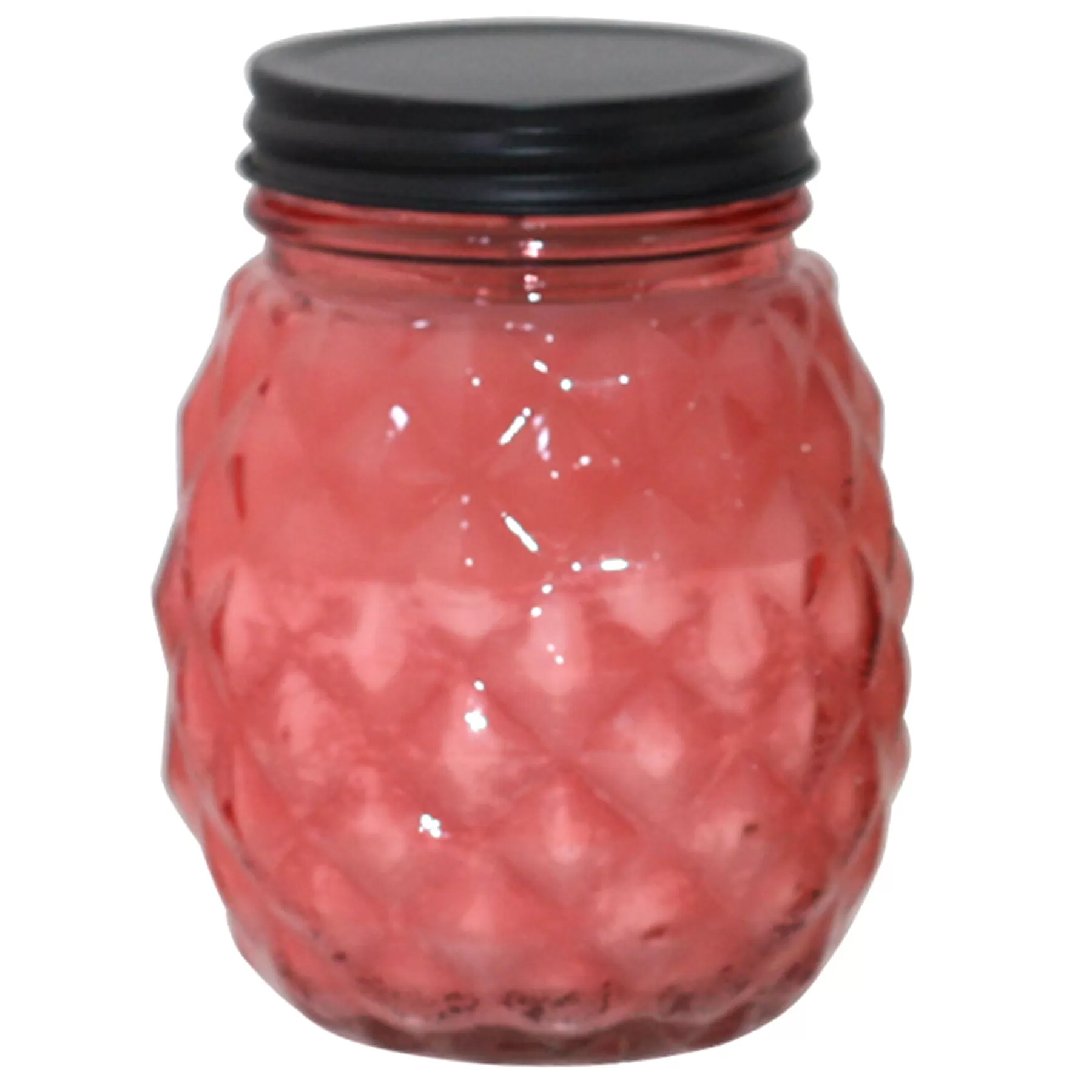 * Discount Sale Pink Glass Pineapple Citronella Candle