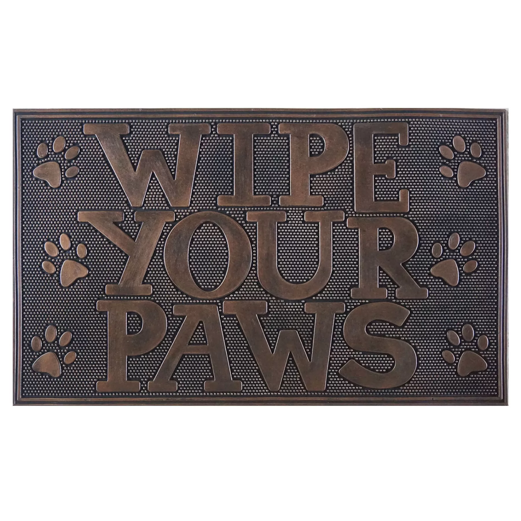 * Discount Sale Wipe Your Paws Bronze Rubber Doormat, 18 30