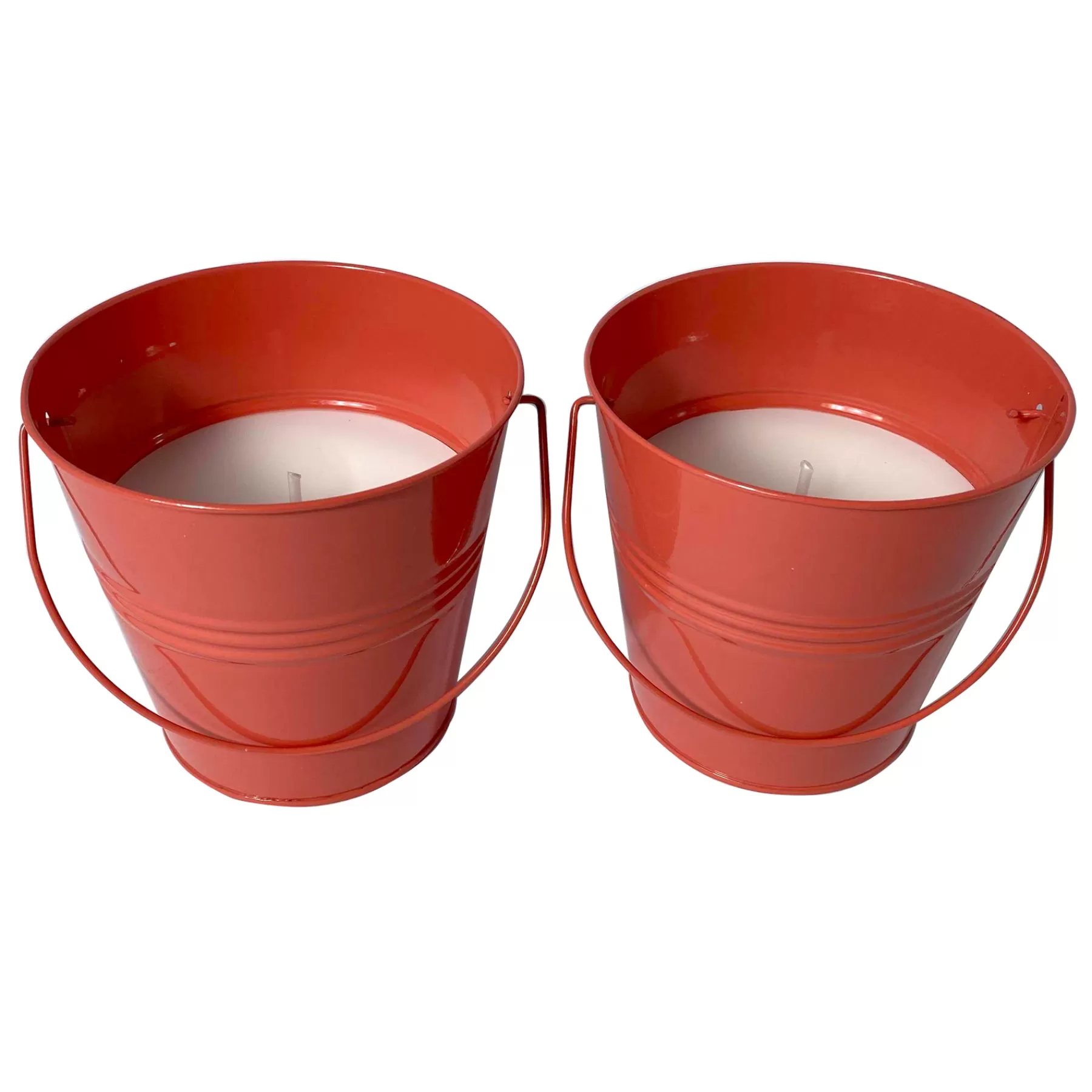 * Exclusive 2-Pack Red Paint Bucket Citronella Candles, 8Oz