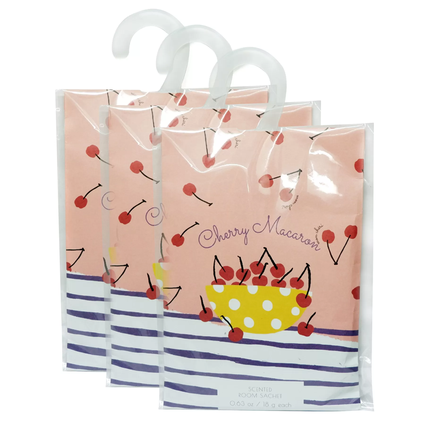 * Exclusive 3Pk Cherry Macaron Sachet