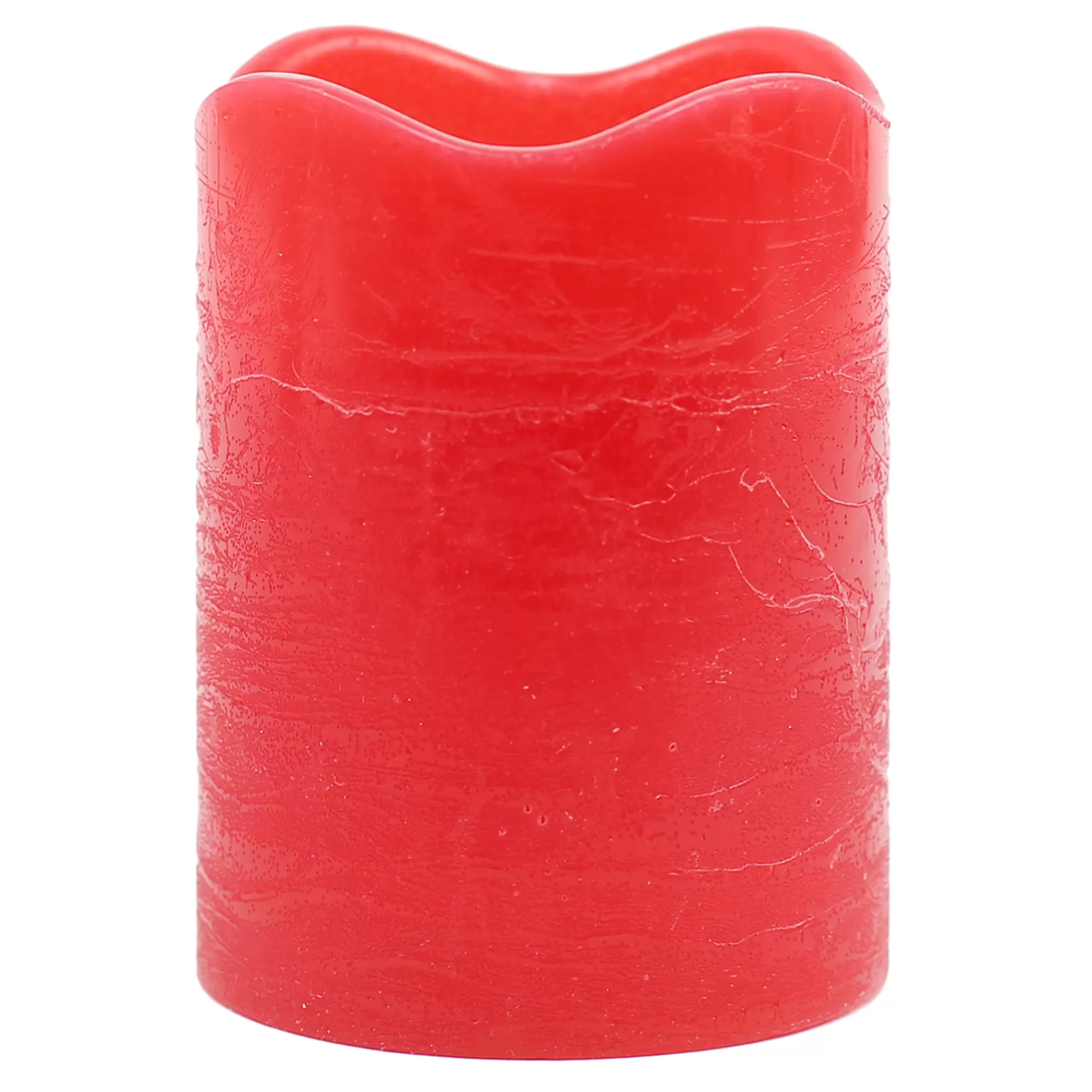 * Exclusive 3X4 Led Wax Candle With 6 Hour Timer Red