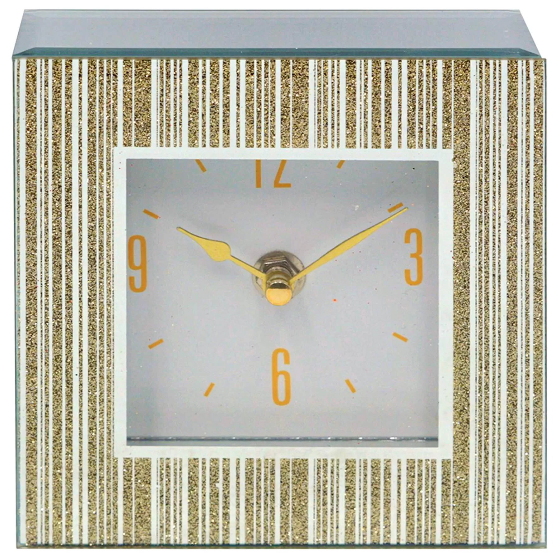 * Exclusive 5X5 Gold Mirror Clock