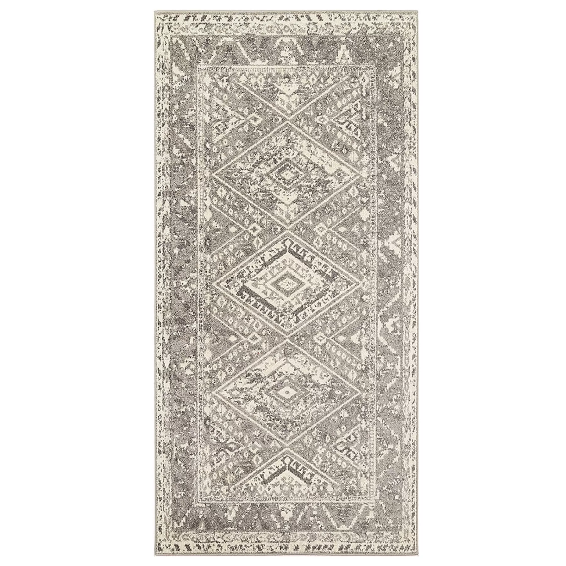 * Exclusive (B640) Greta Taupe Diamond Design Accent Rug, 3 5