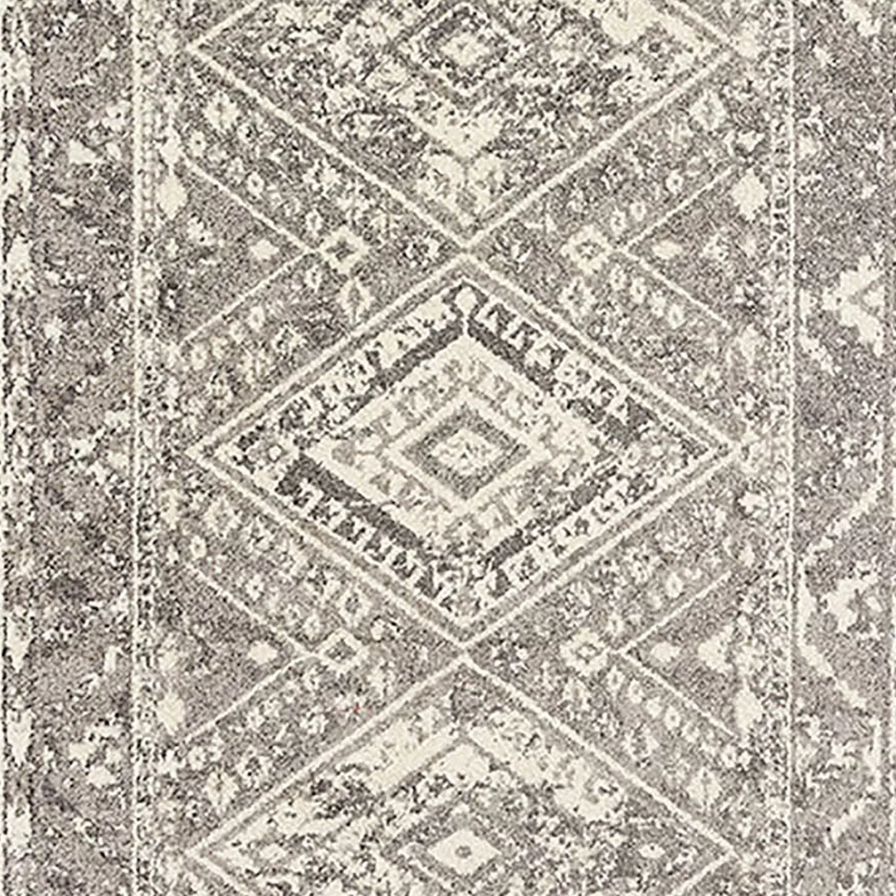 * Exclusive (B640) Greta Taupe Diamond Design Accent Rug, 3 5