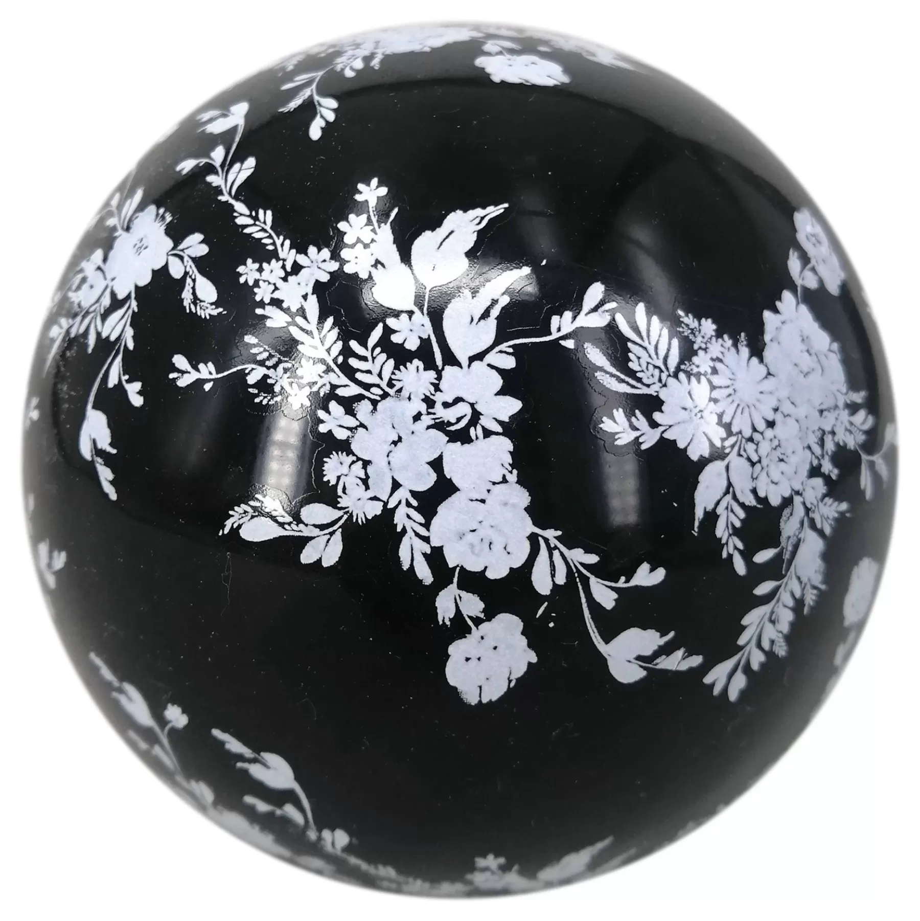 * Exclusive Black Floral Ceramic Sphere, 4