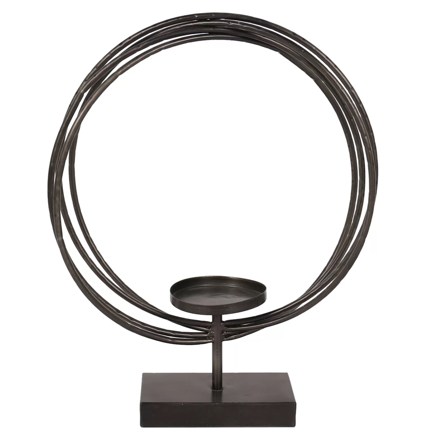 * Exclusive Brown Circle Pillar Candle Holder, 15