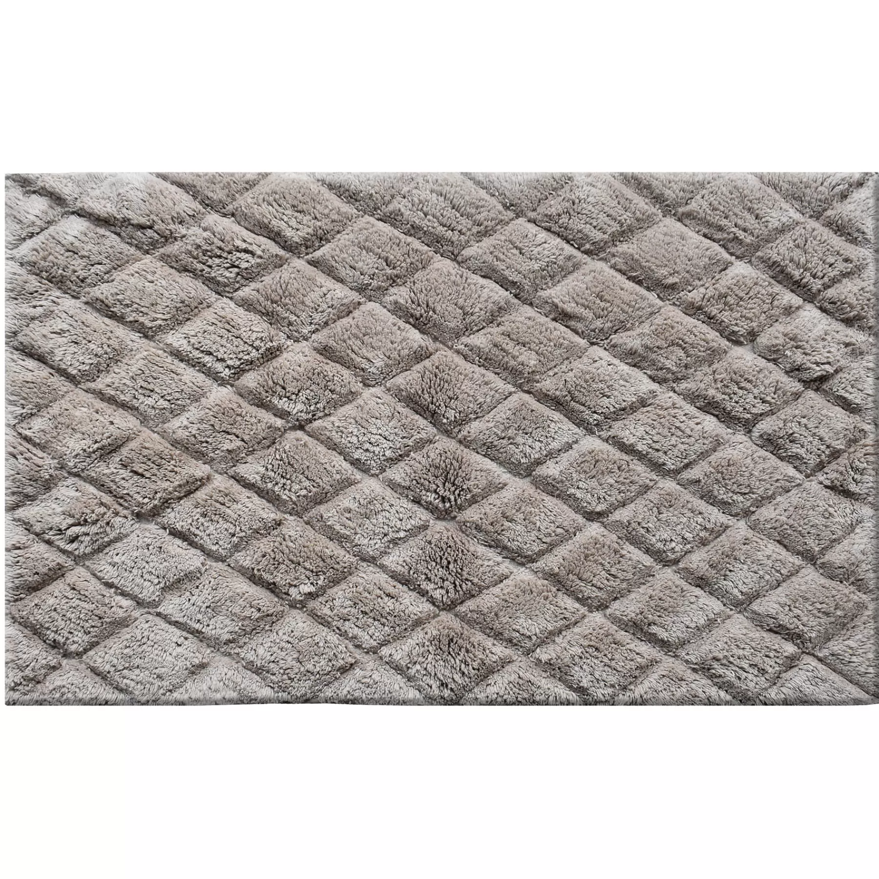 * Exclusive Burfi Diamond Bath Rug Grey 21X34