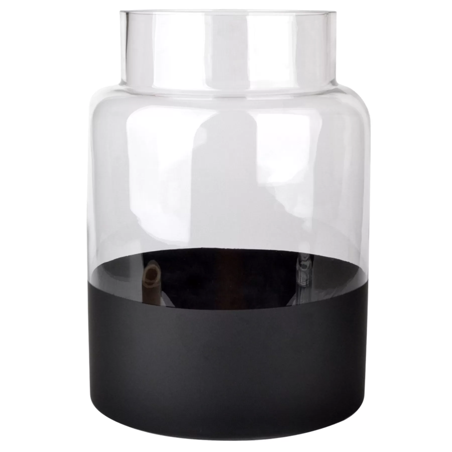 * Exclusive Clear Glass Vase With Black Base, 9