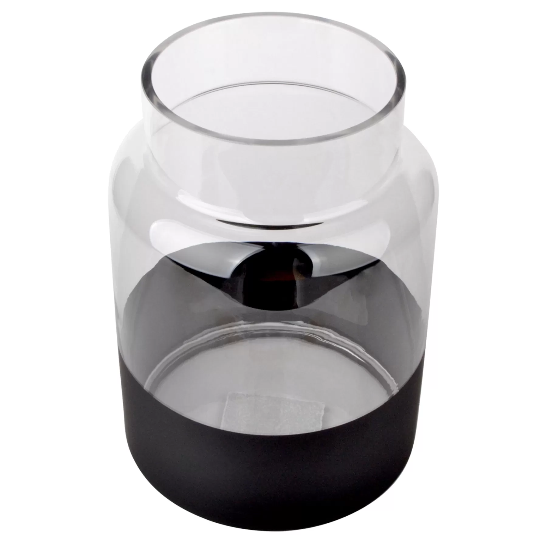 * Exclusive Clear Glass Vase With Black Base, 9