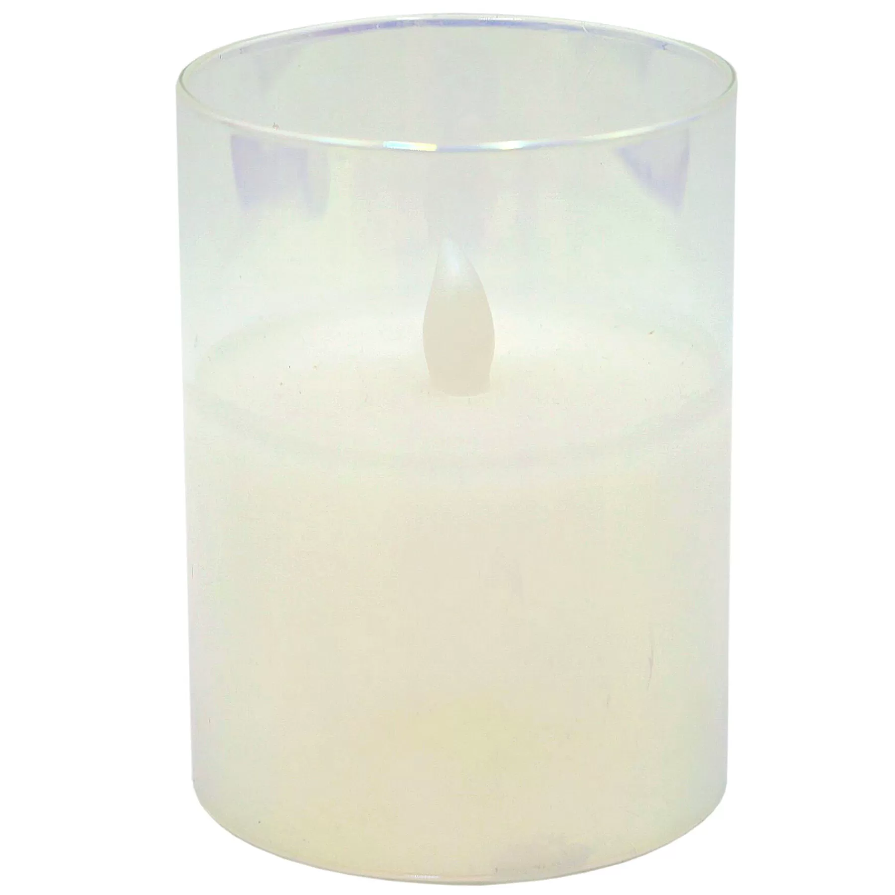 * Exclusive Design 3X4 Led Glass Wax Candle In Glass Cylinder 6 Hour Timer