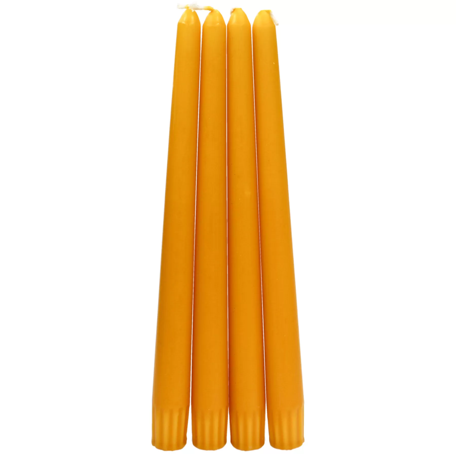 * Exclusive Design 4-Pack Yellow Unscented Overdip Taper Candles, 10