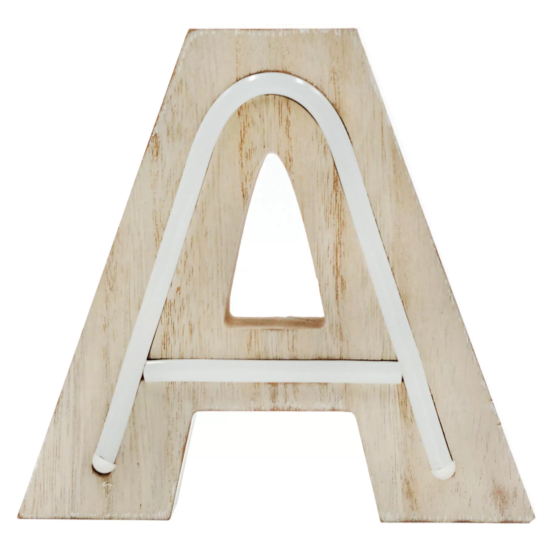 * Exclusive Design 6 Led Wooden Letter, A