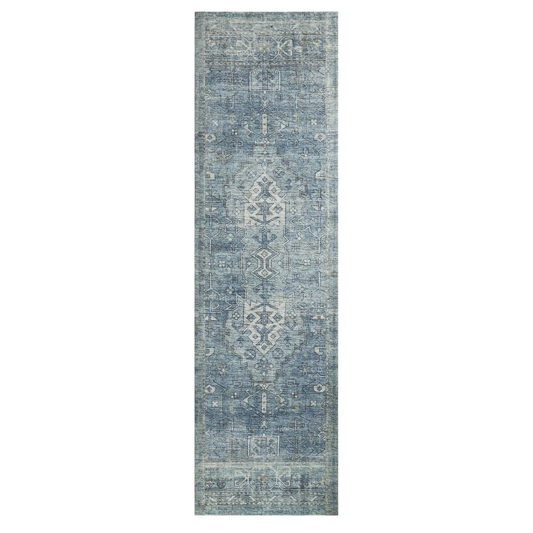 * Exclusive Design (B721) Alana Blue Medallion Runner, 2 7