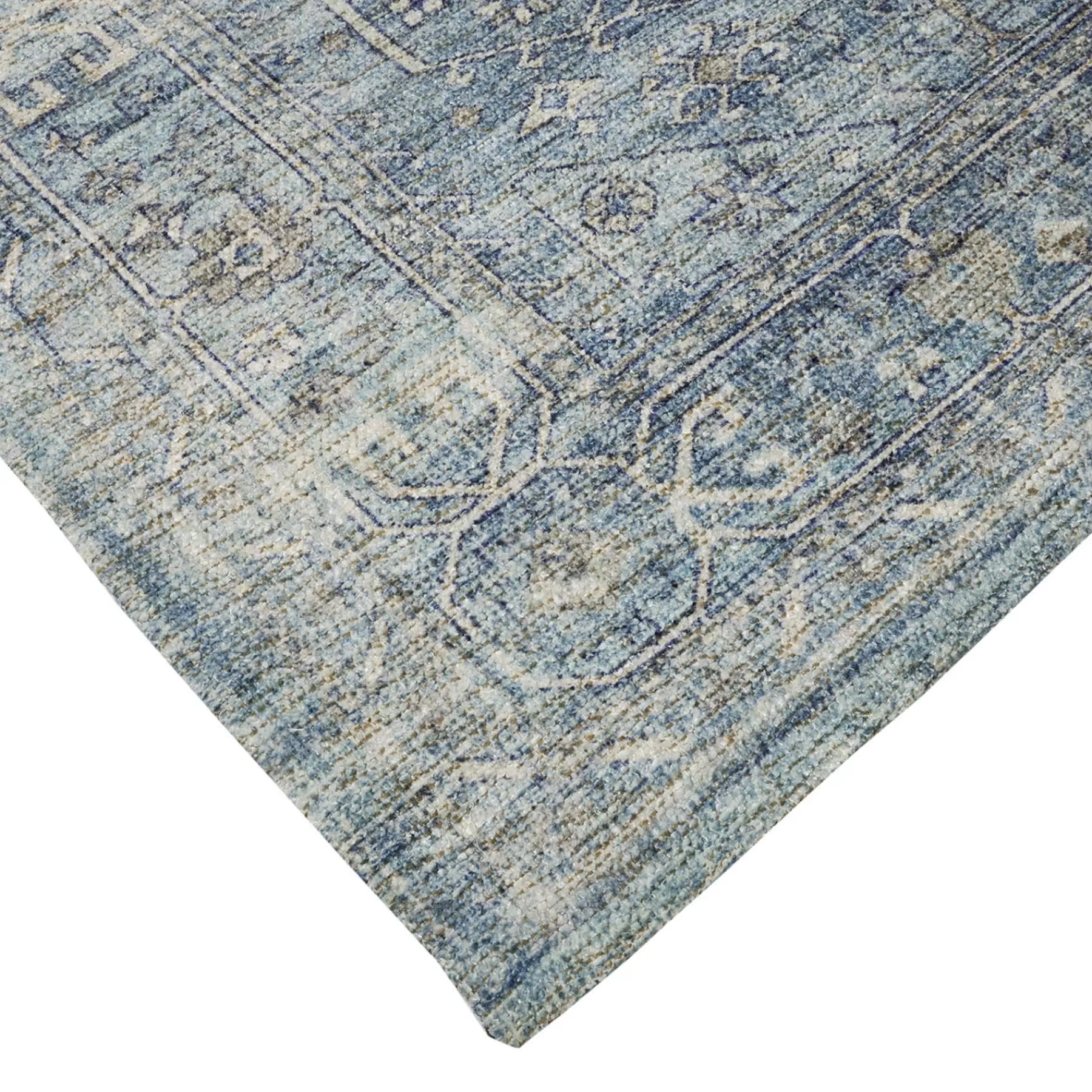 * Exclusive Design (B721) Alana Blue Medallion Runner, 2 7