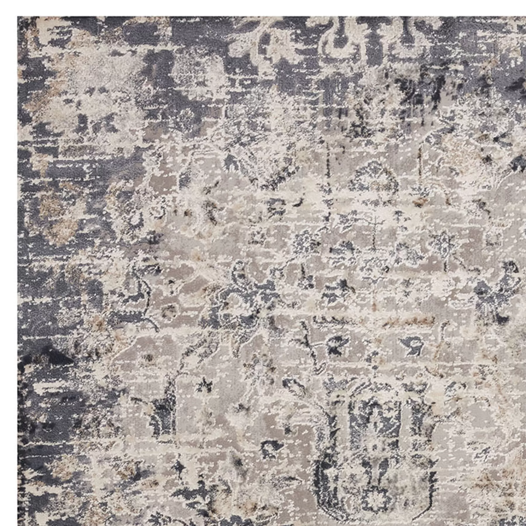 * Exclusive Design (D492) Honeybloom Blue & Beige Area Rug, 5 8