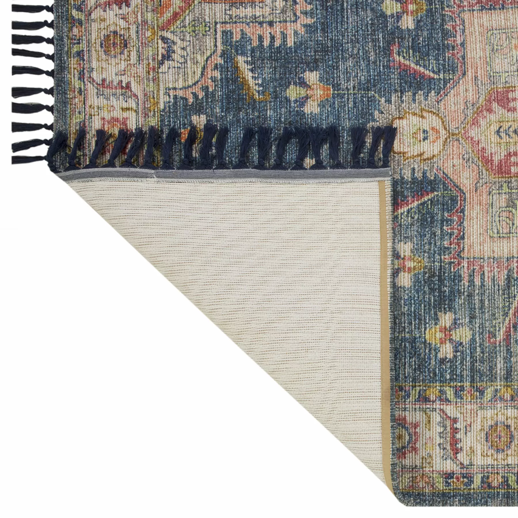 * Exclusive Design (E338) Baden Blue Medallion Outdoor Area Rug, 5 7