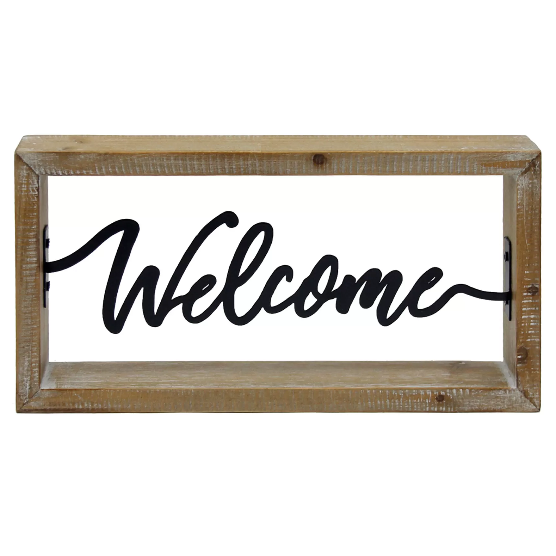 * Exclusive Design Framed Welcome Cutout Block Sign, 12 8