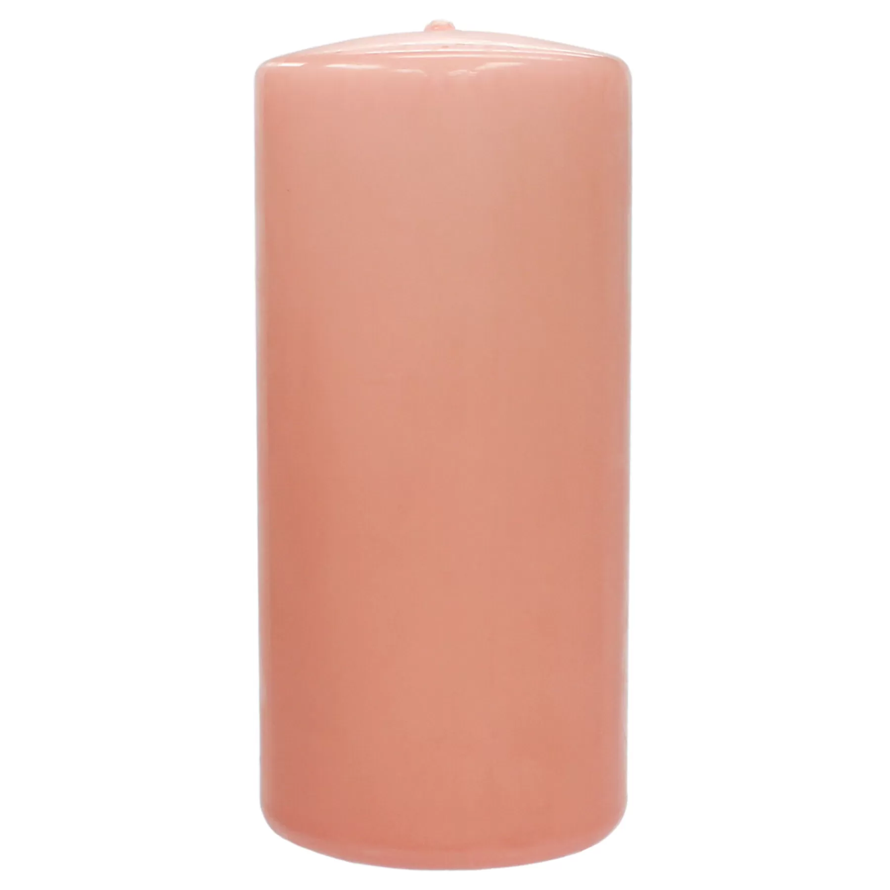 * Exclusive Design Pink Unscented Overdip Pillar Candle, 6