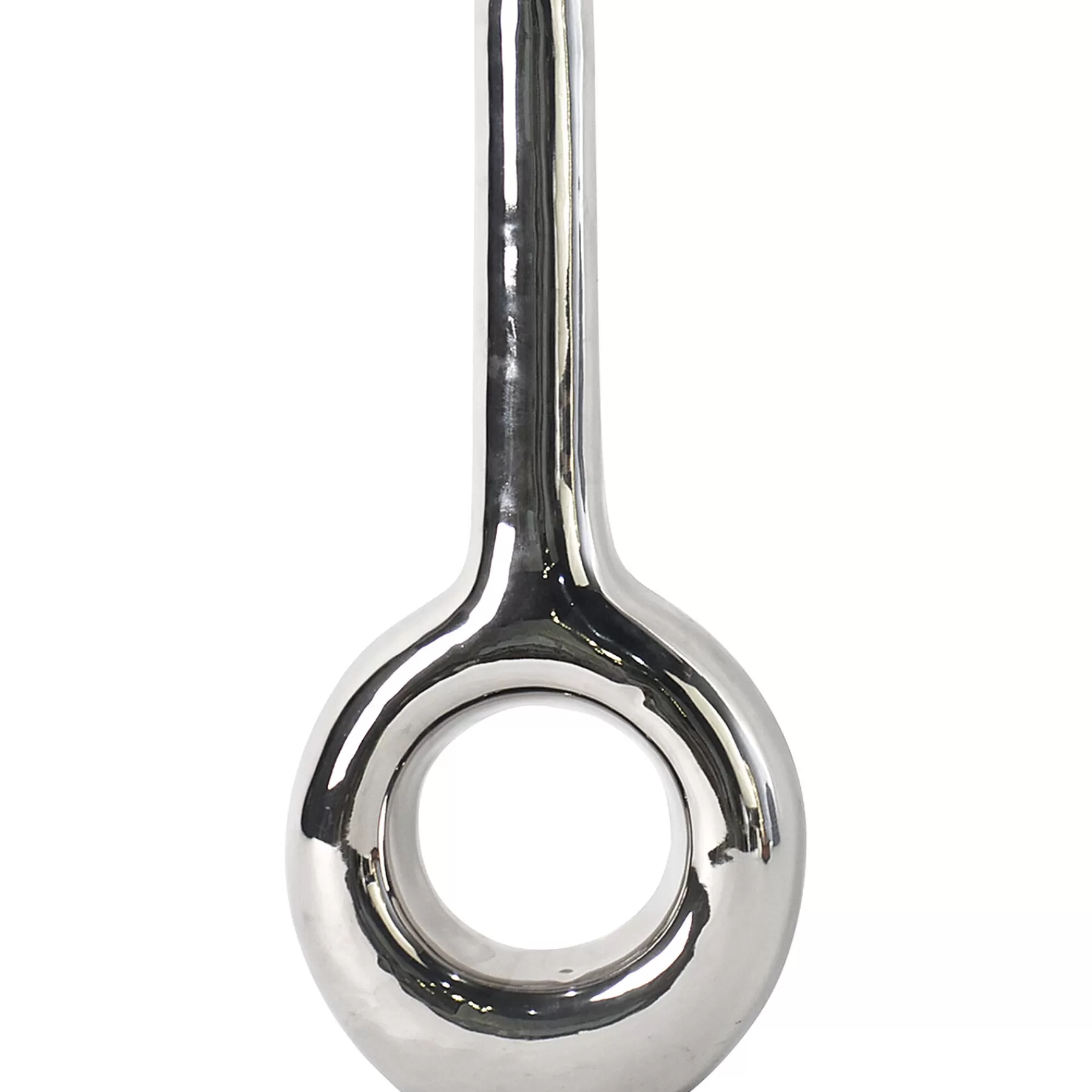 * Exclusive Design Silver Key Ceramic Vase, 14.5