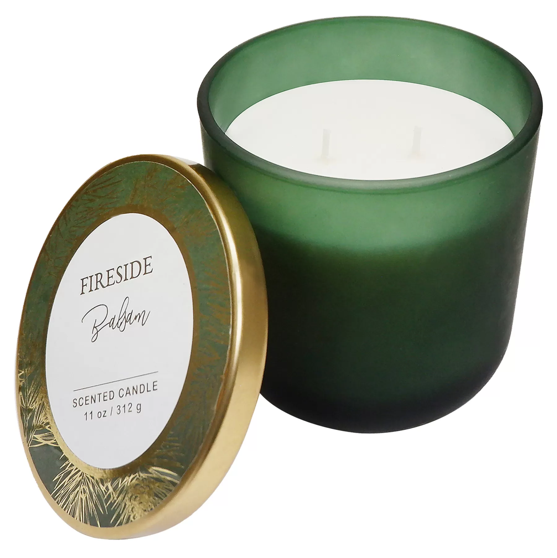 * Exclusive Fireside Balsam Scented Glass Jar Candle, 11Oz