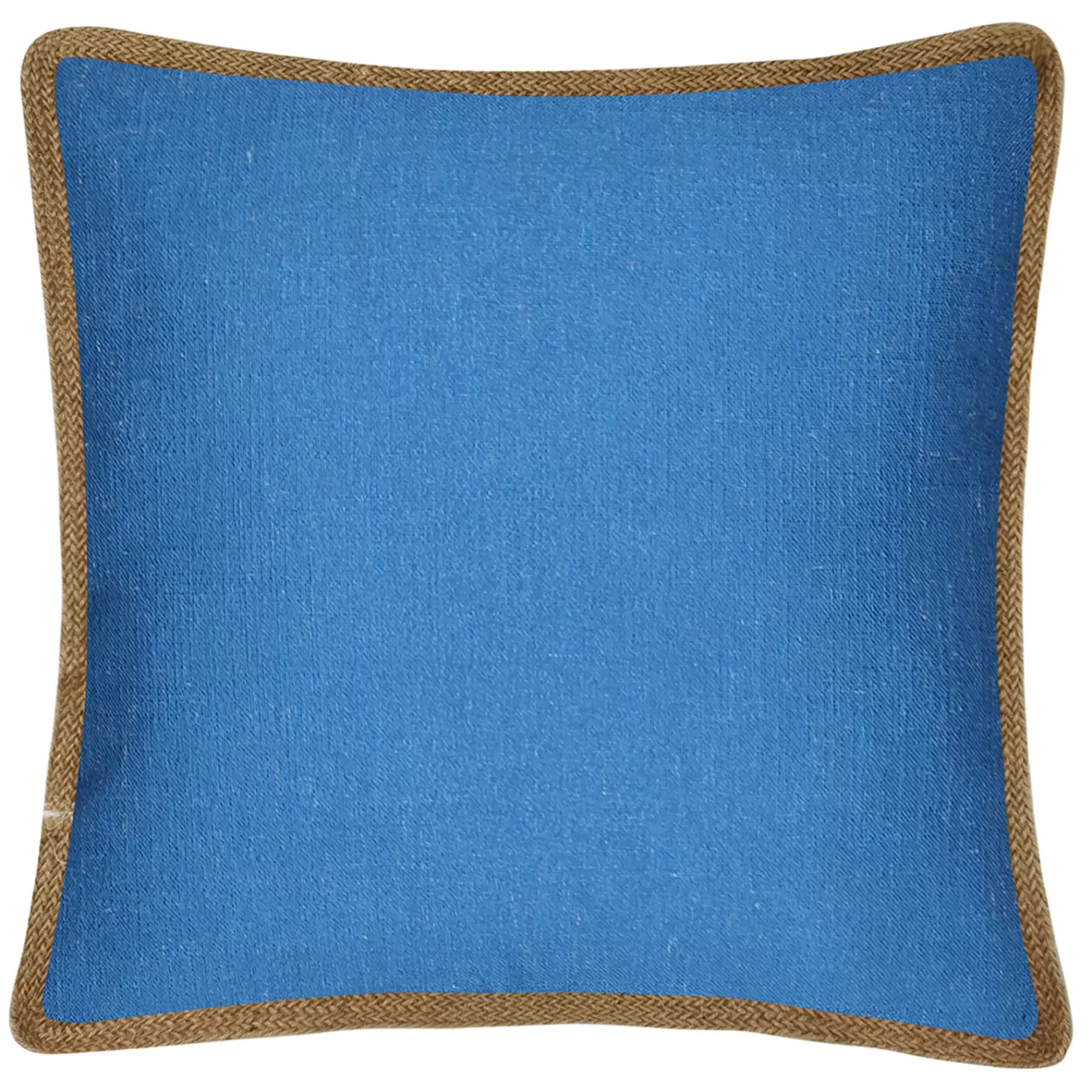 * Exclusive Grace Mitchell Blue Linen With Jute Trim Throw Pillow, 18