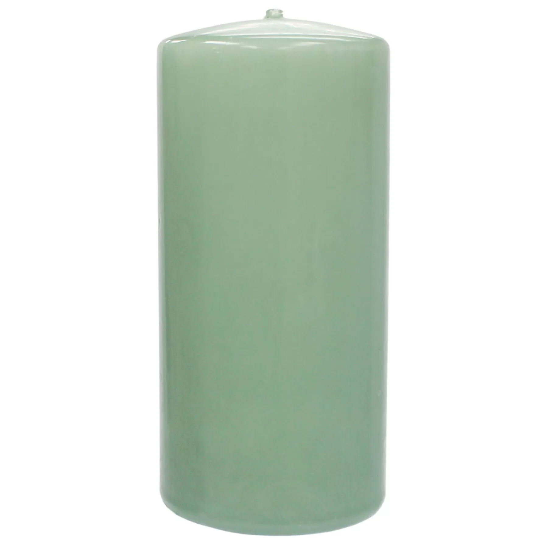 * Exclusive Green Unscented Overdip Pillar Candle, 6