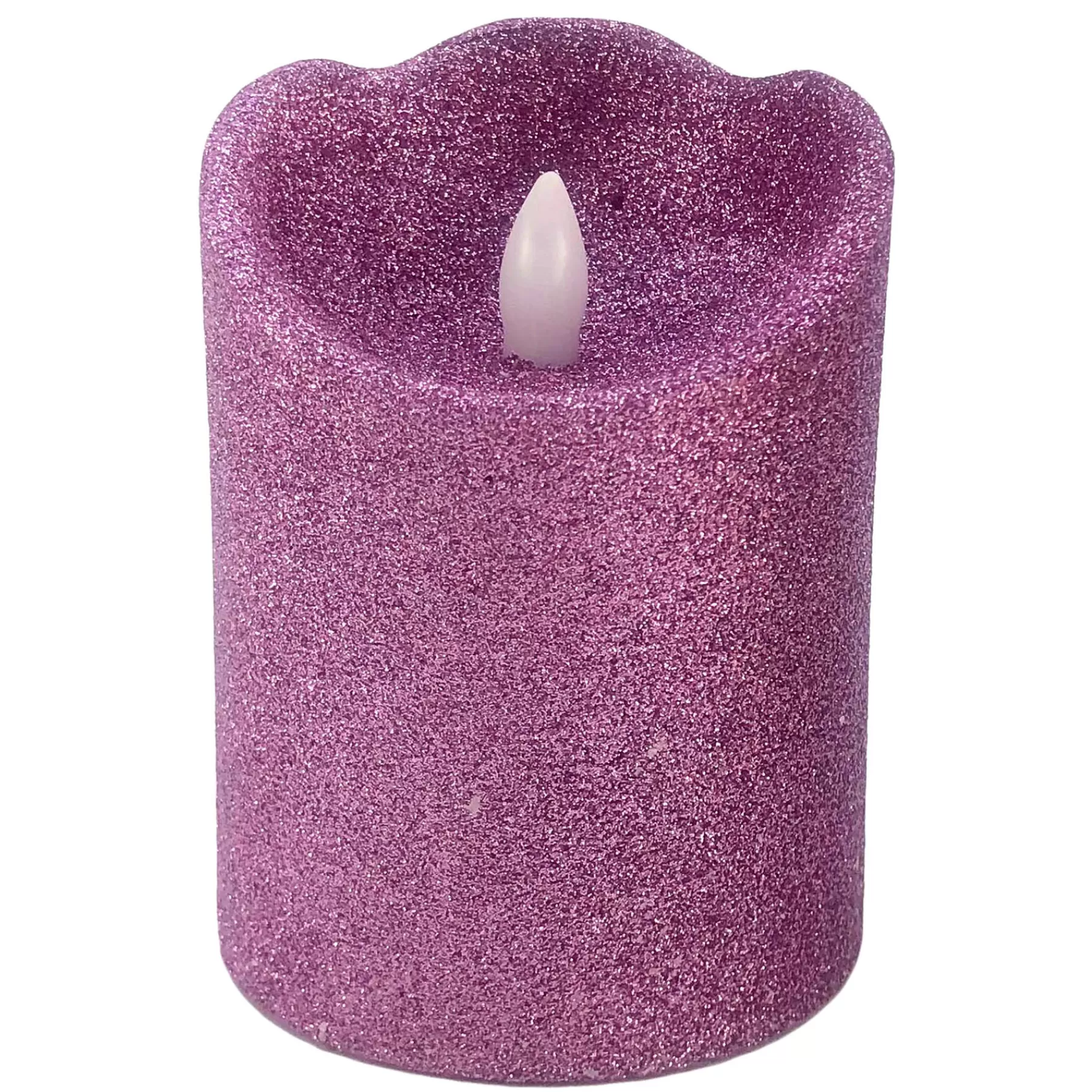 * Exclusive Purple Glittered Led Halloween Candle, 4