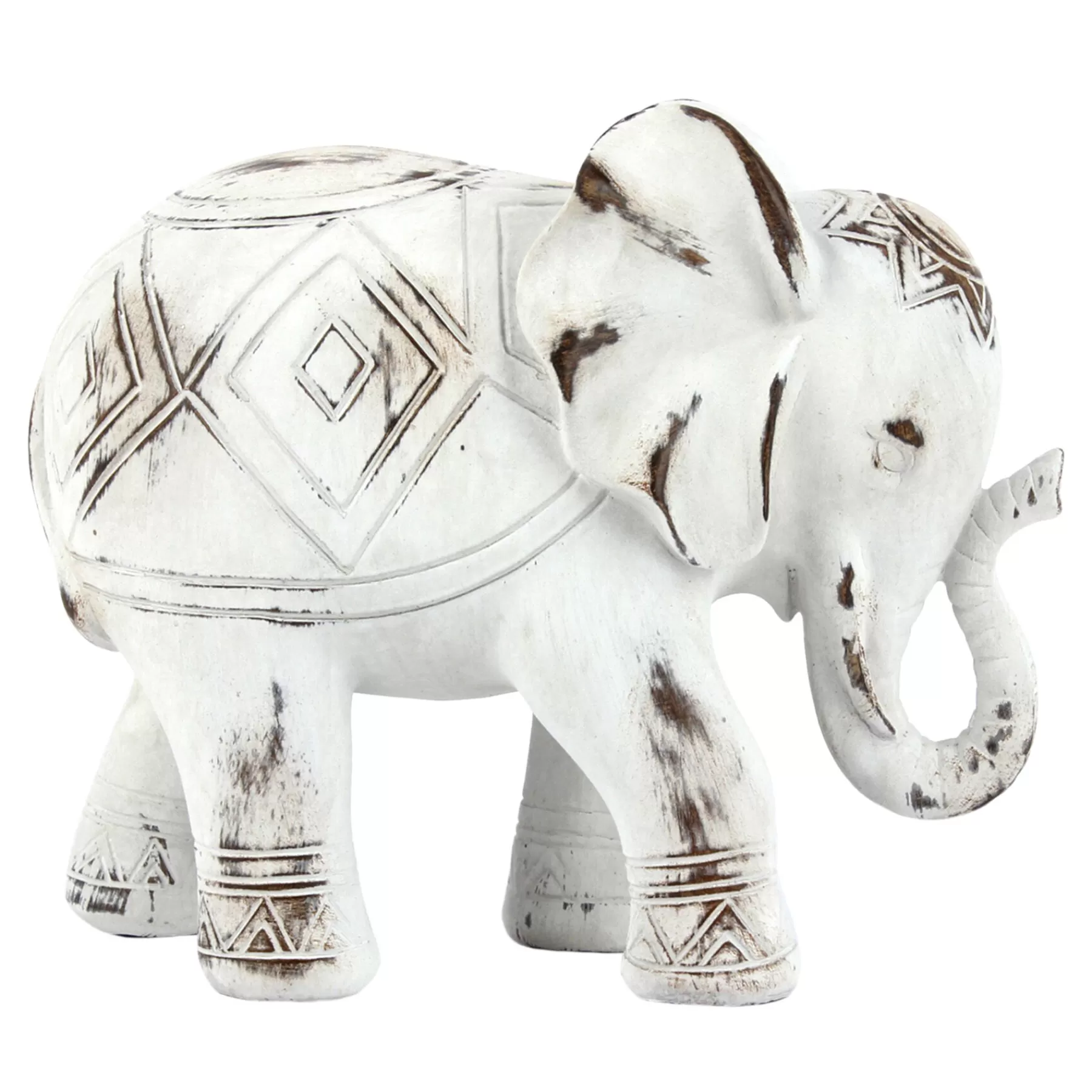 * Exclusive Whitewashed Elephant Figurine, 7