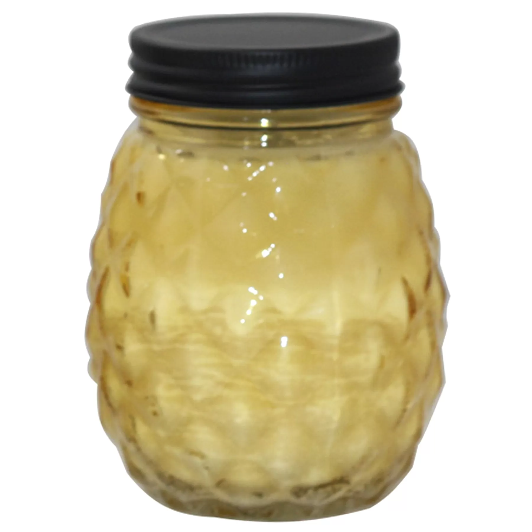 * Exclusive Yellow Glass Pineapple Citronella Candle