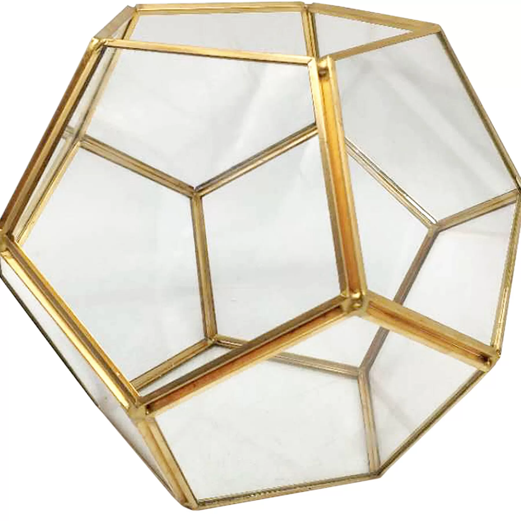 * Exquisite Gifts Gold Metal & Clear Glass Terrarium, 5.5