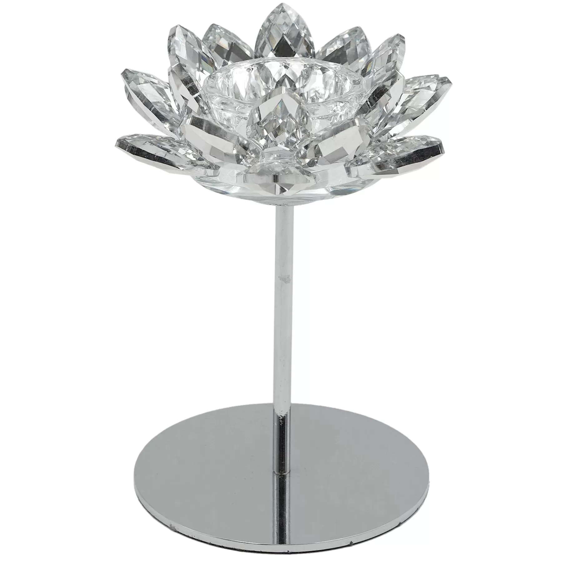 * Exquisite Gifts Laila Ali Crystal Lotus Flower Candle Holder, 7