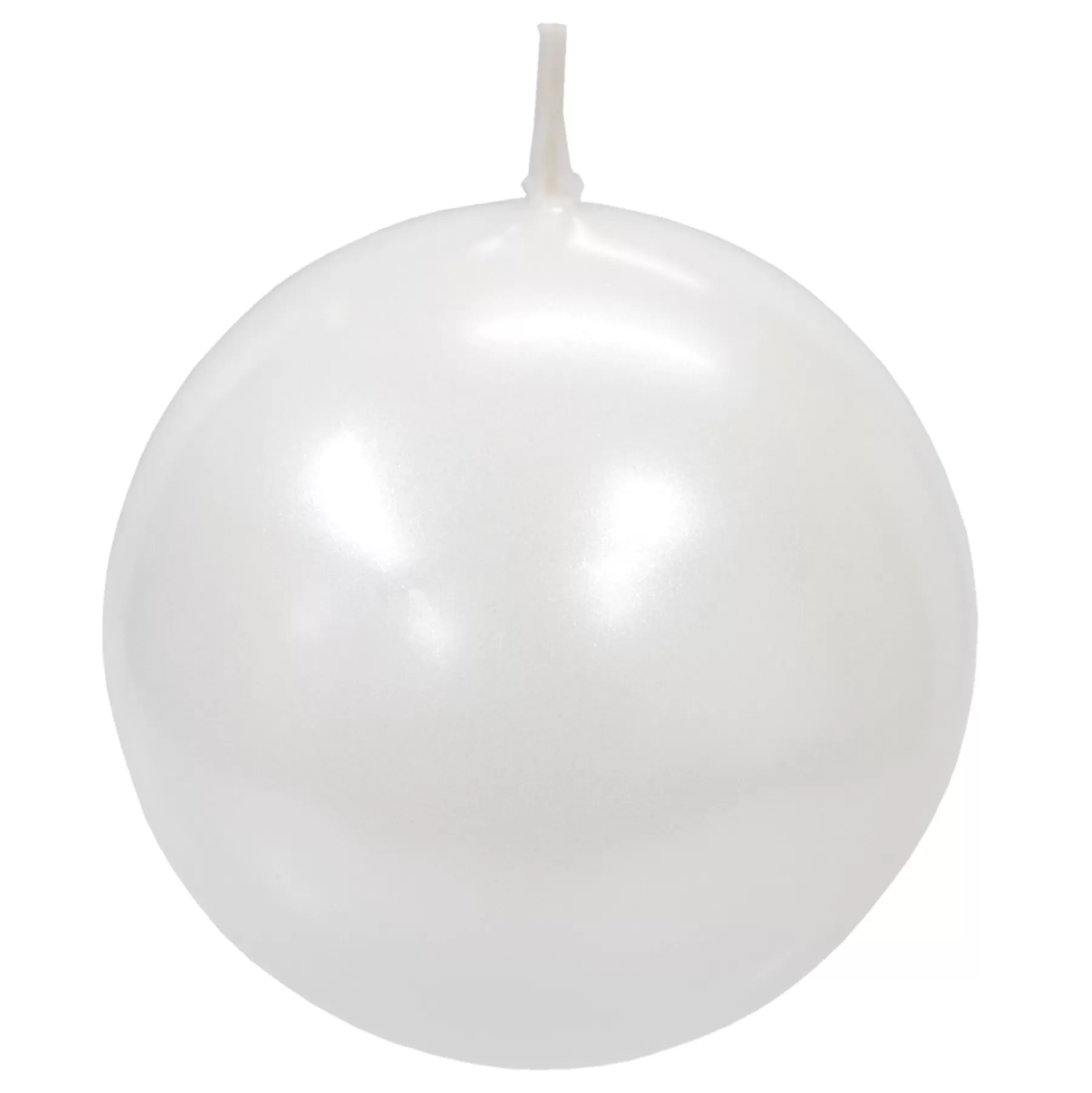 * Exquisite Gifts Pear White Unscented Sphere Candle, 3