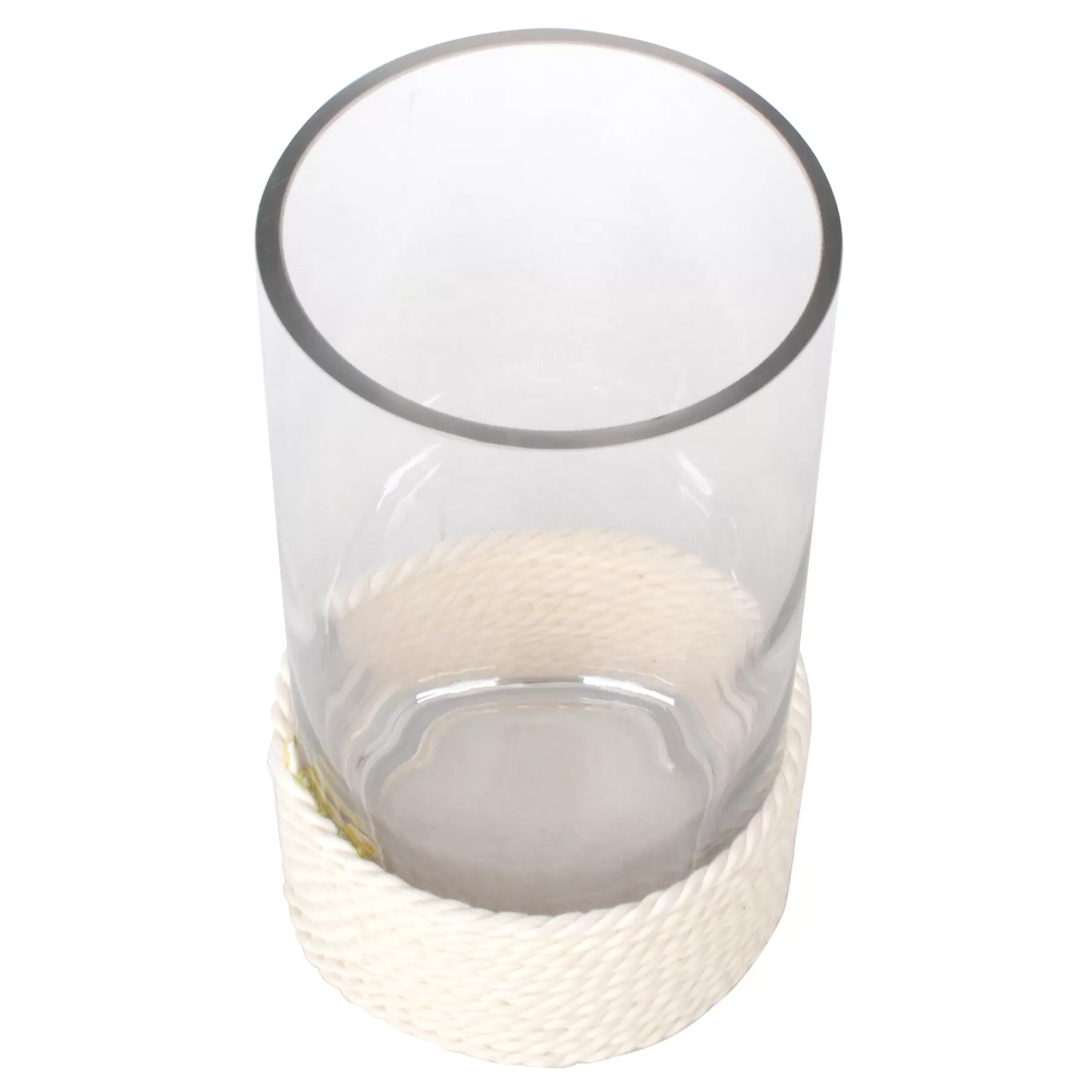* Exquisite Gifts Ty Pennington Clear Glass Vase With Textured White Base
