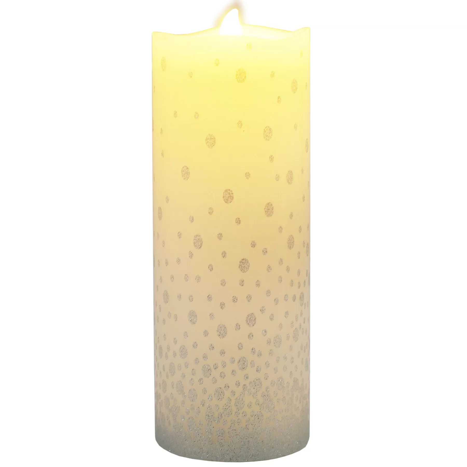 * Featured 3X8 Led Wax Candle With 6 Hour Timer Silver