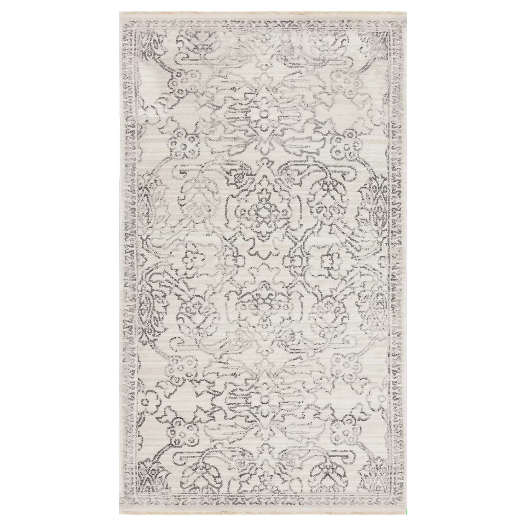 * Featured (B762) Cypress Ivory Floral Accent Rug, 3 5