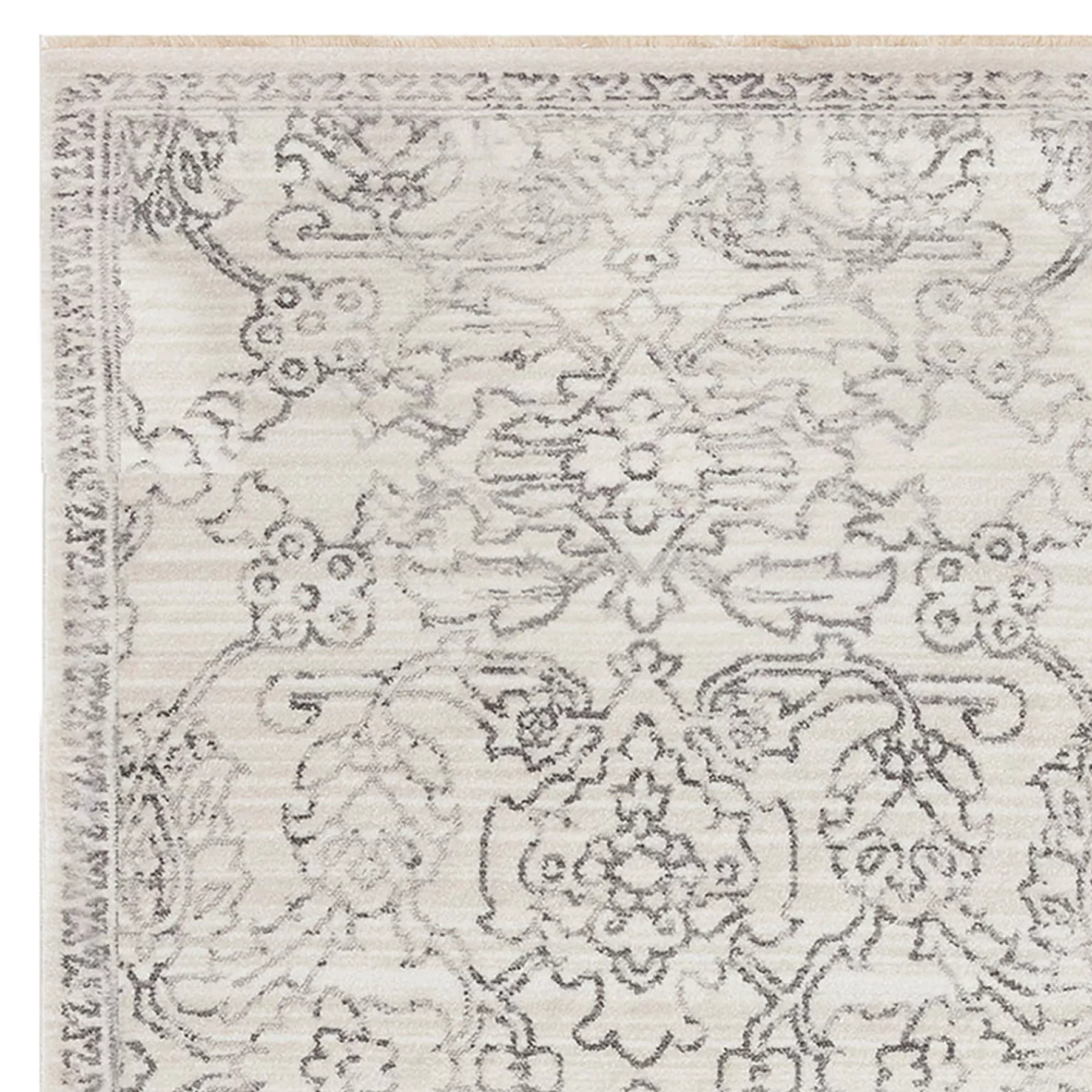 * Featured (B762) Cypress Ivory Floral Accent Rug, 3 5