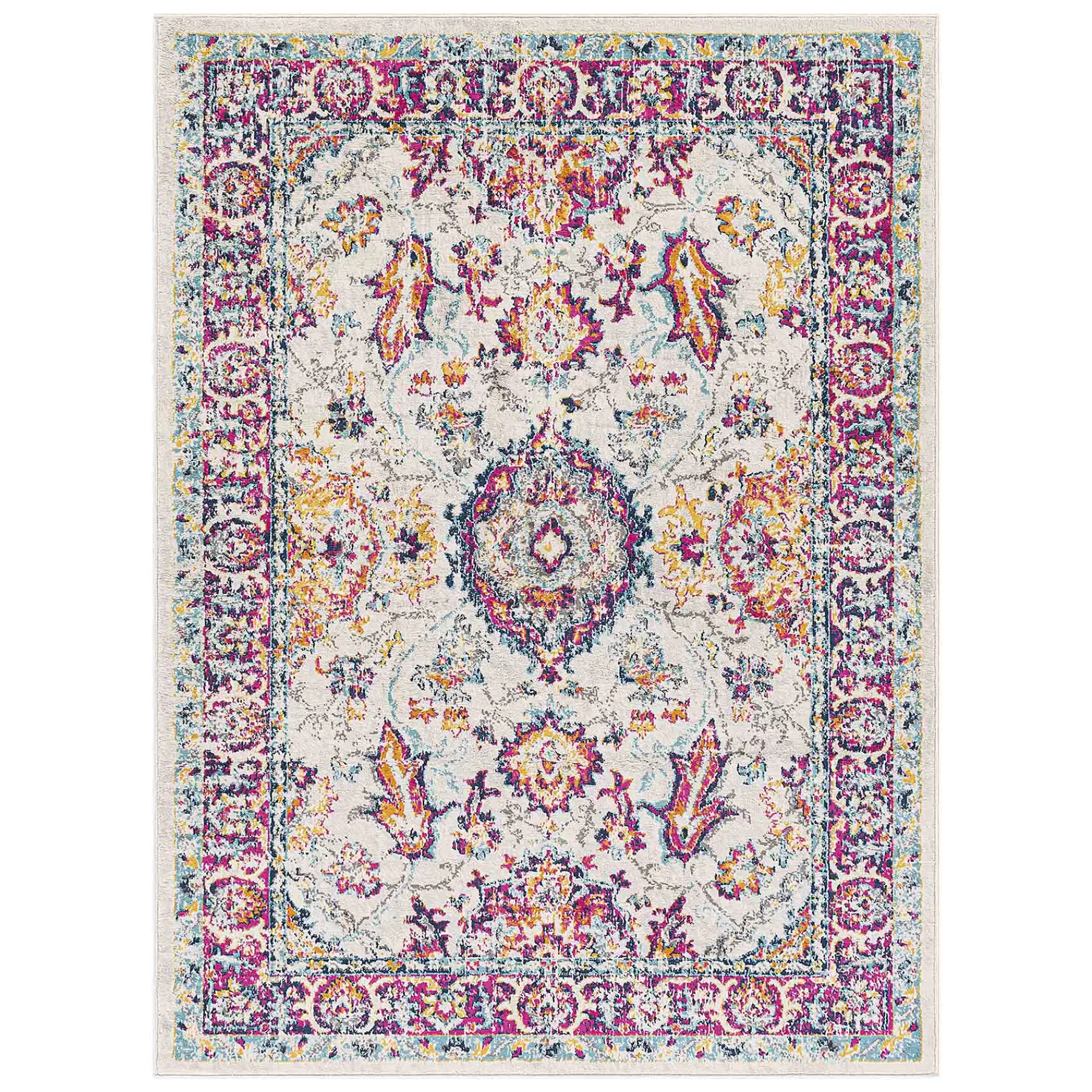 * Featured (D488) Floransa Multicolor Medallion Area Rug, 5 7
